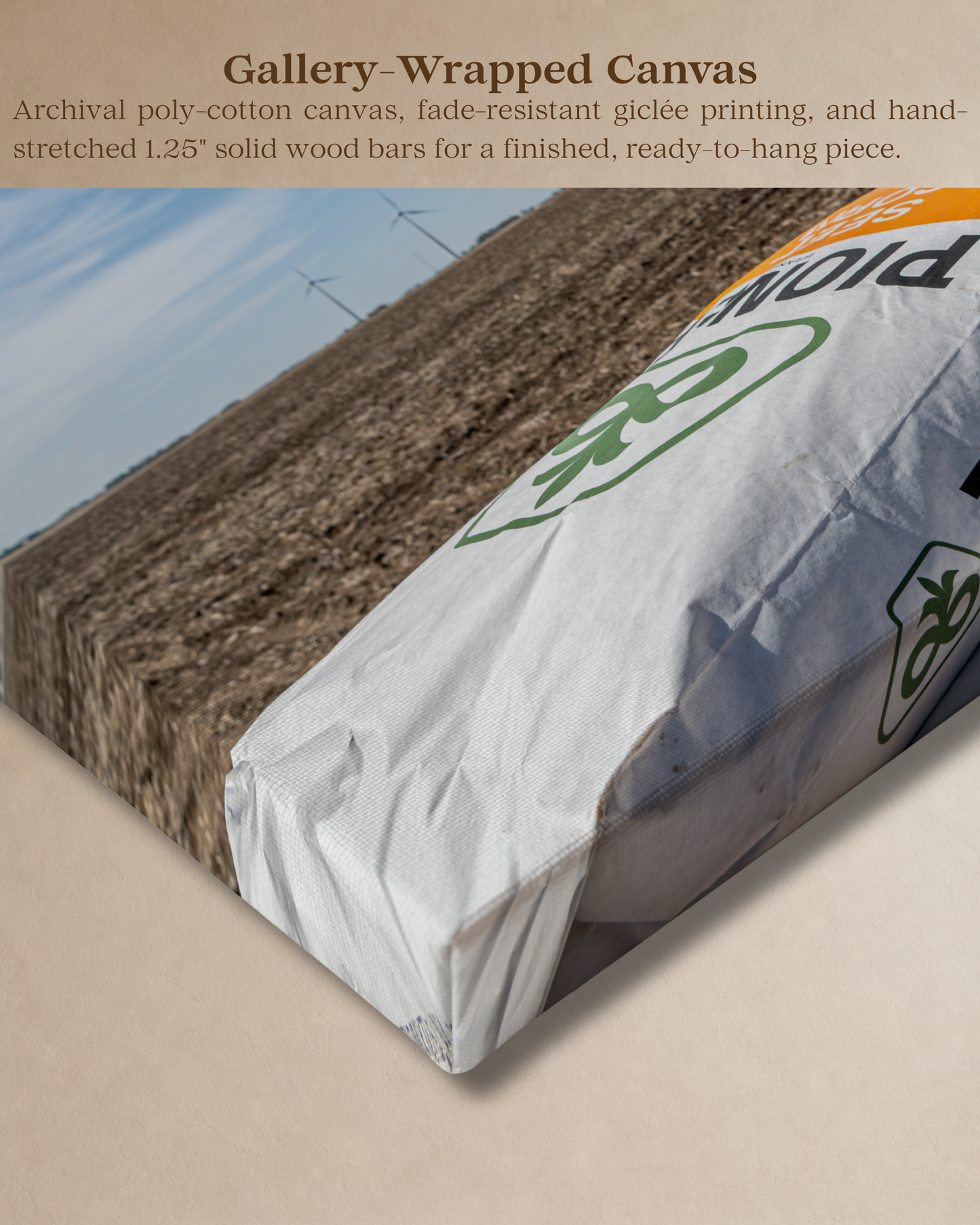 Ready for the Next Season - Seed Corn & Iowa Farm Field Canvas Wall Art