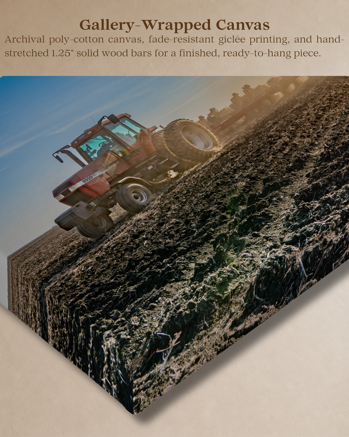 Dust Rising at Planting Time – Spring Farm Work Canvas Wall Art