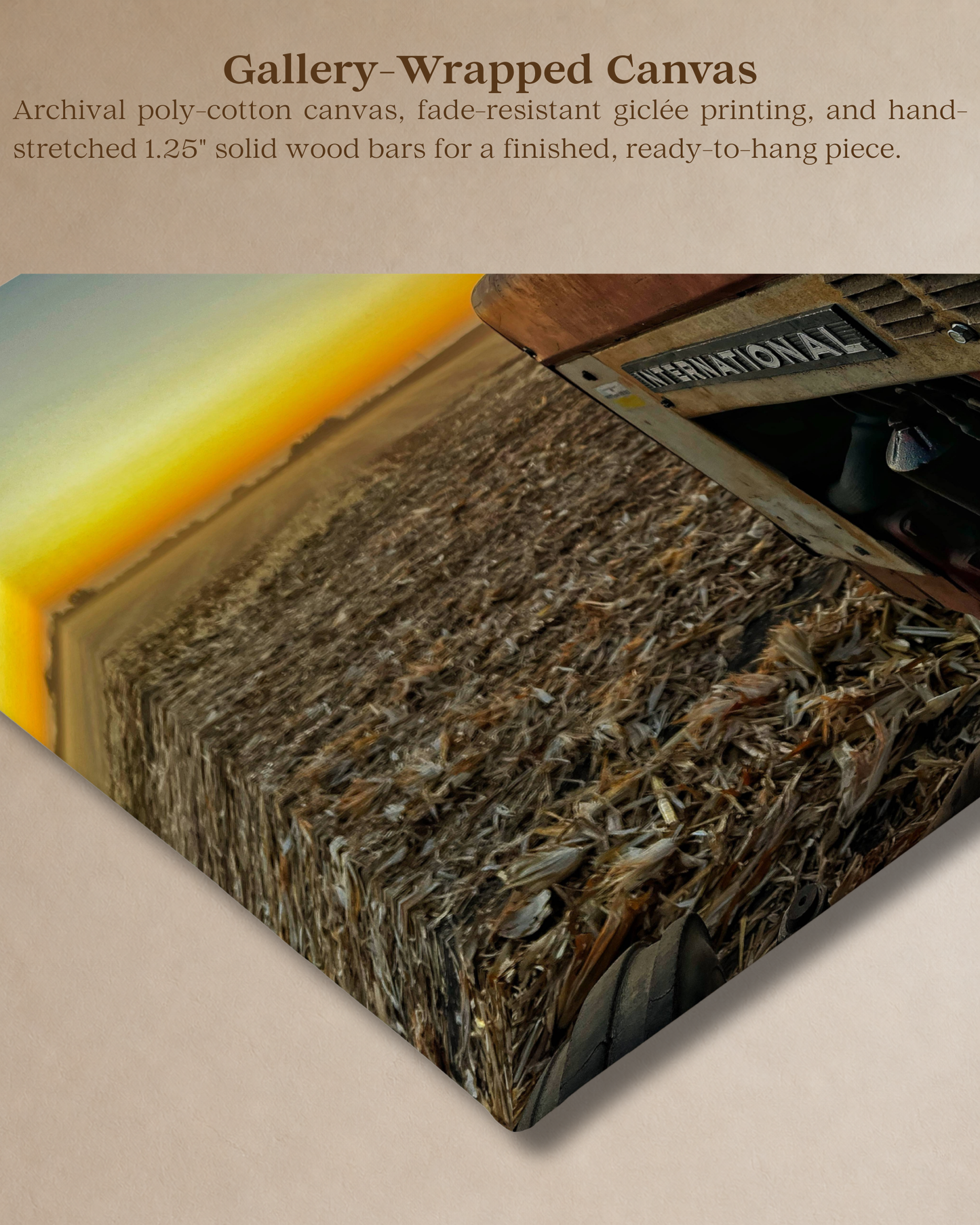 Last Light on the International – Vintage Tractor Canvas Wall Art