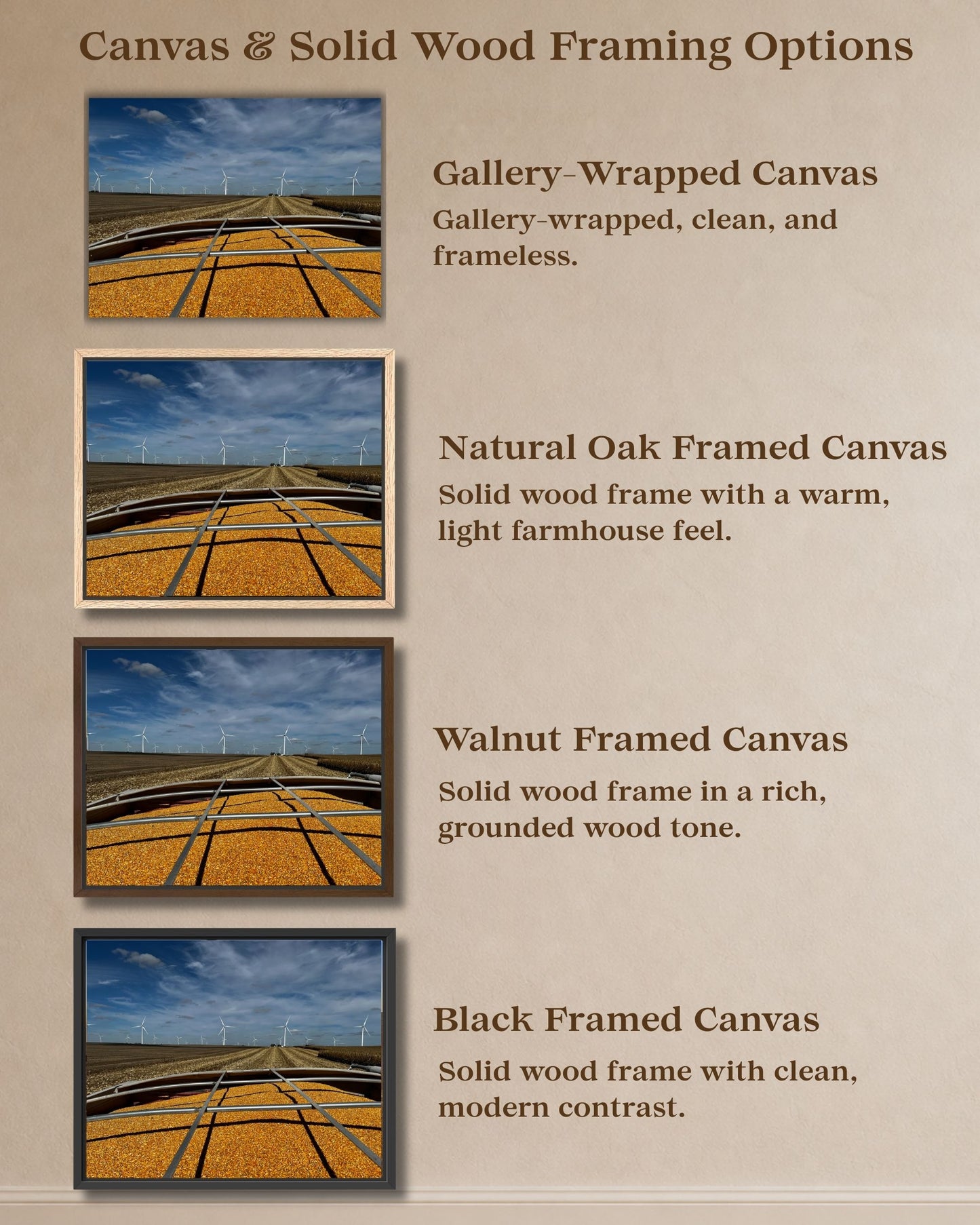 A Full Cart and Open Fields – Corn Harvest Canvas Wall Art