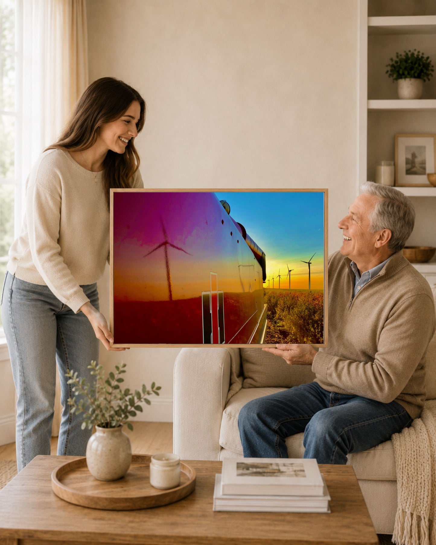 Reflections of a Harvest Evening – Rural Farm Canvas Wall Art