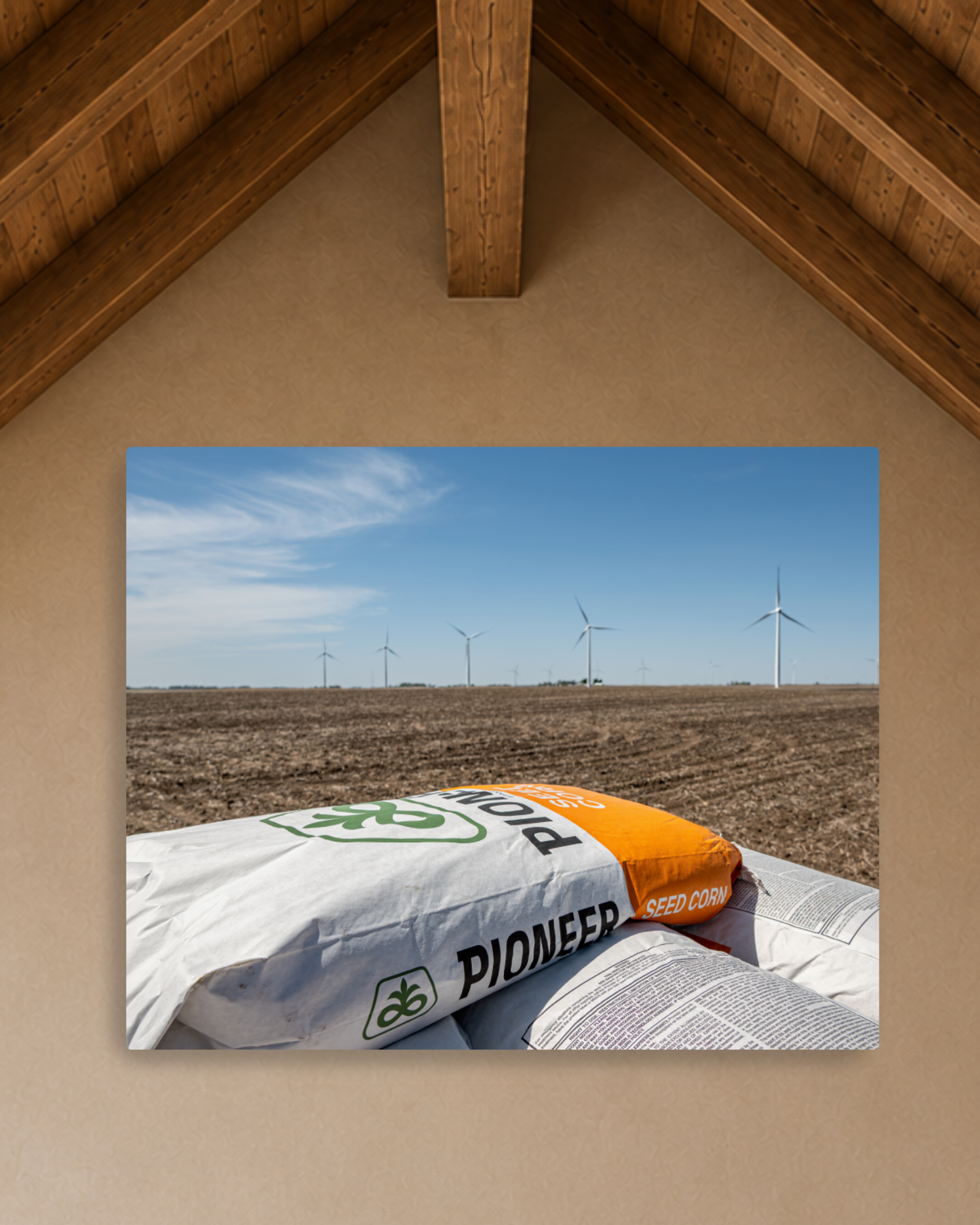 Ready for the Next Season - Seed Corn & Iowa Farm Field Canvas Wall Art