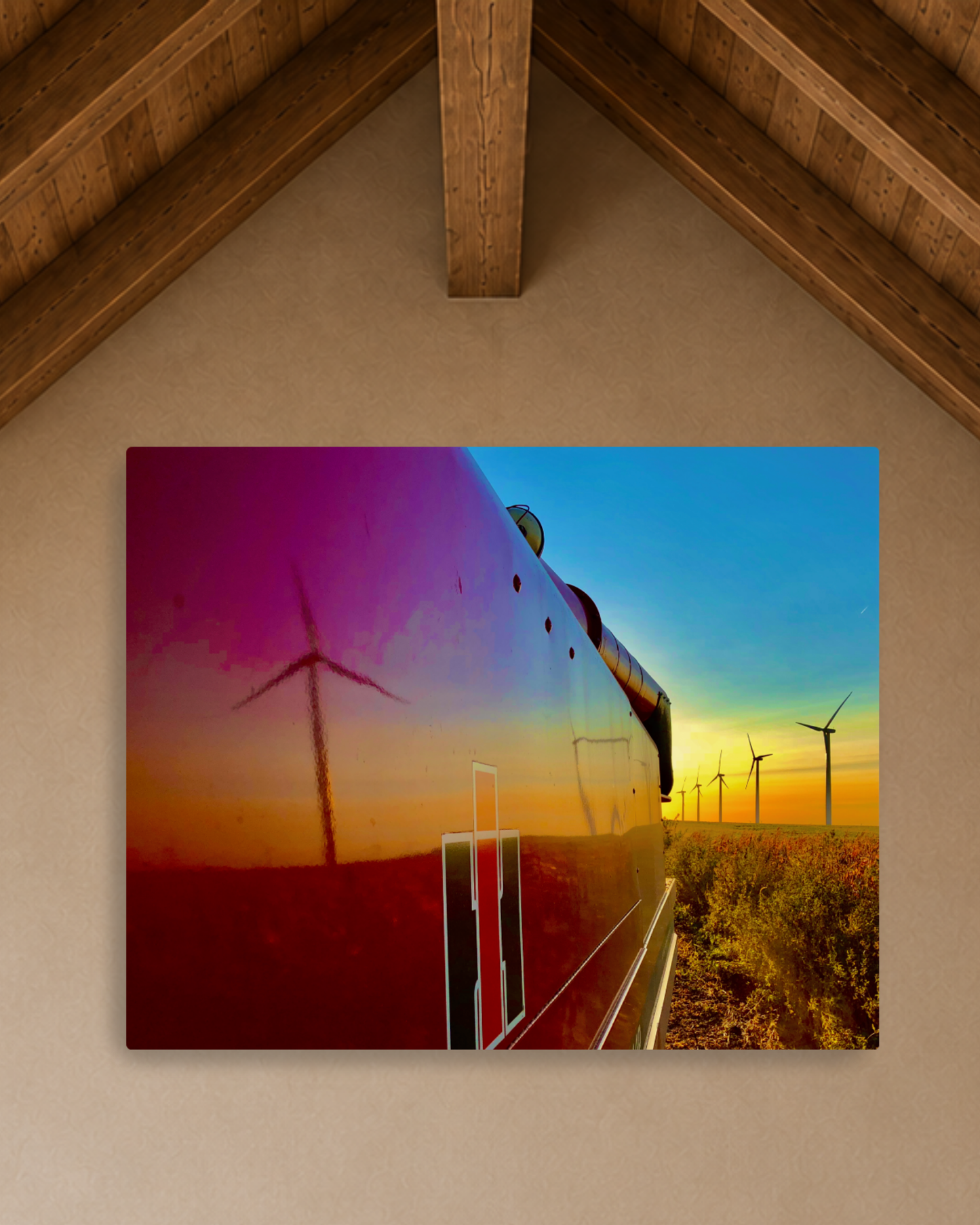 Reflections of a Harvest Evening – Rural Farm Canvas Wall Art