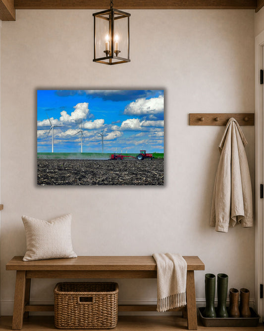 Across the Spring Field – Planting Tractor Canvas Wall Art