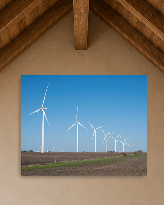 Where the Wind Stands Tall – Iowa Wind Farm Canvas Wall Art