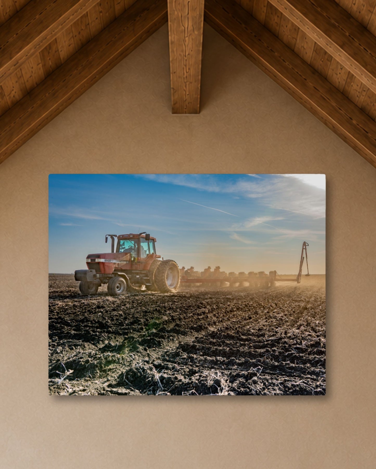 Dust Rising at Planting Time – Spring Farm Work Canvas Wall Art