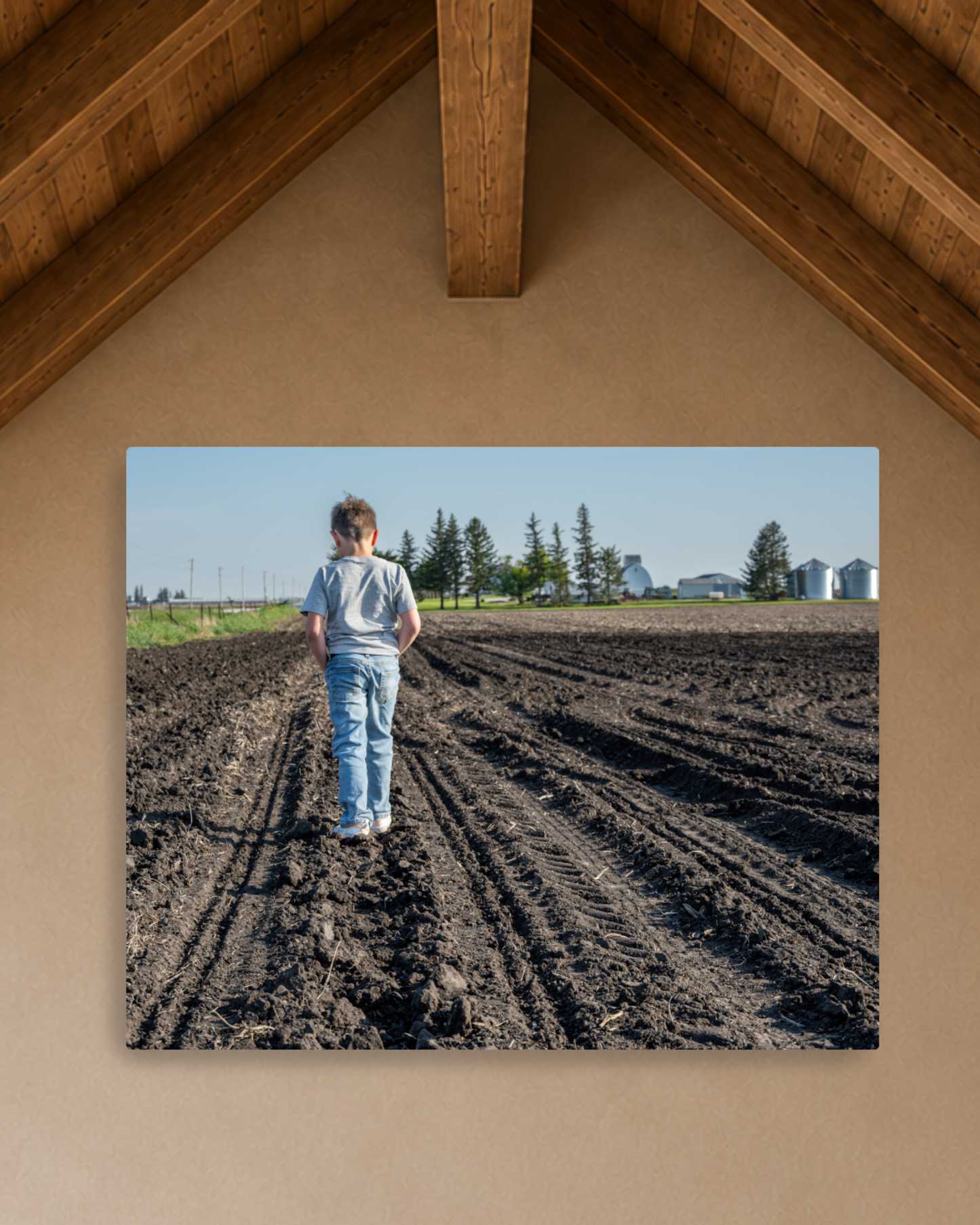 Small Steps Toward Home – Farm Kid Canvas Wall Art