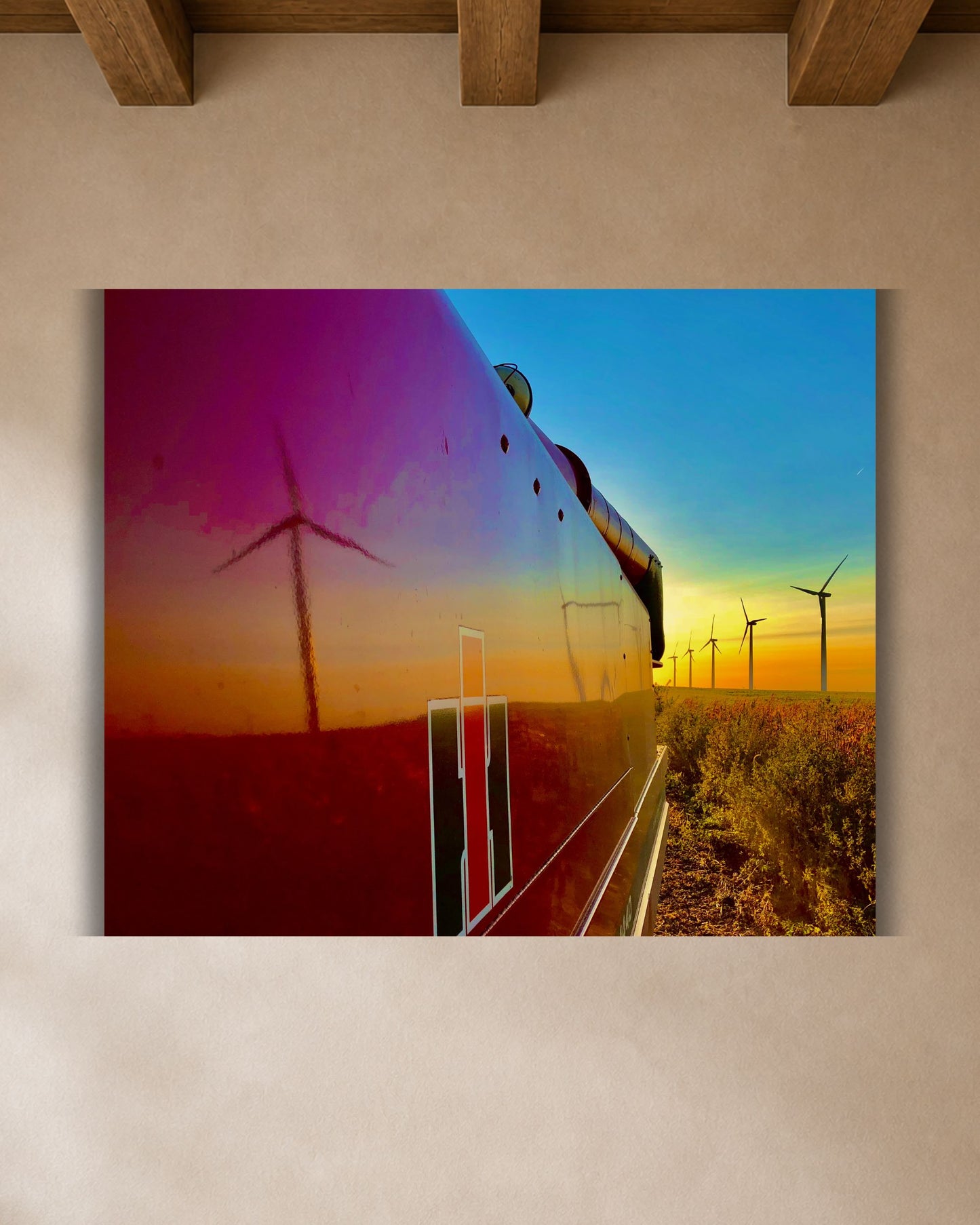 Reflections of a Harvest Evening – Rural Farm Canvas Wall Art