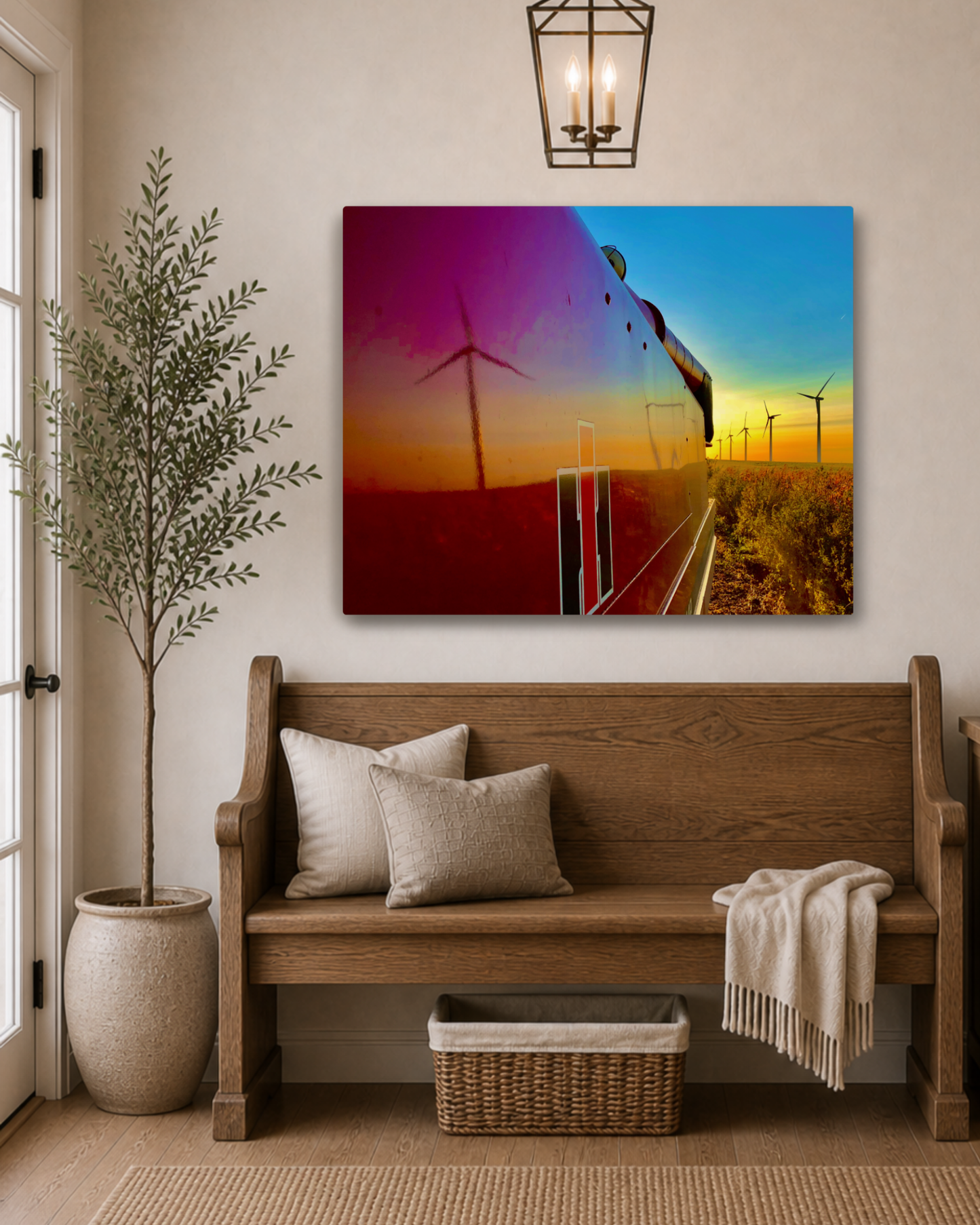 Reflections of a Harvest Evening – Rural Farm Canvas Wall Art