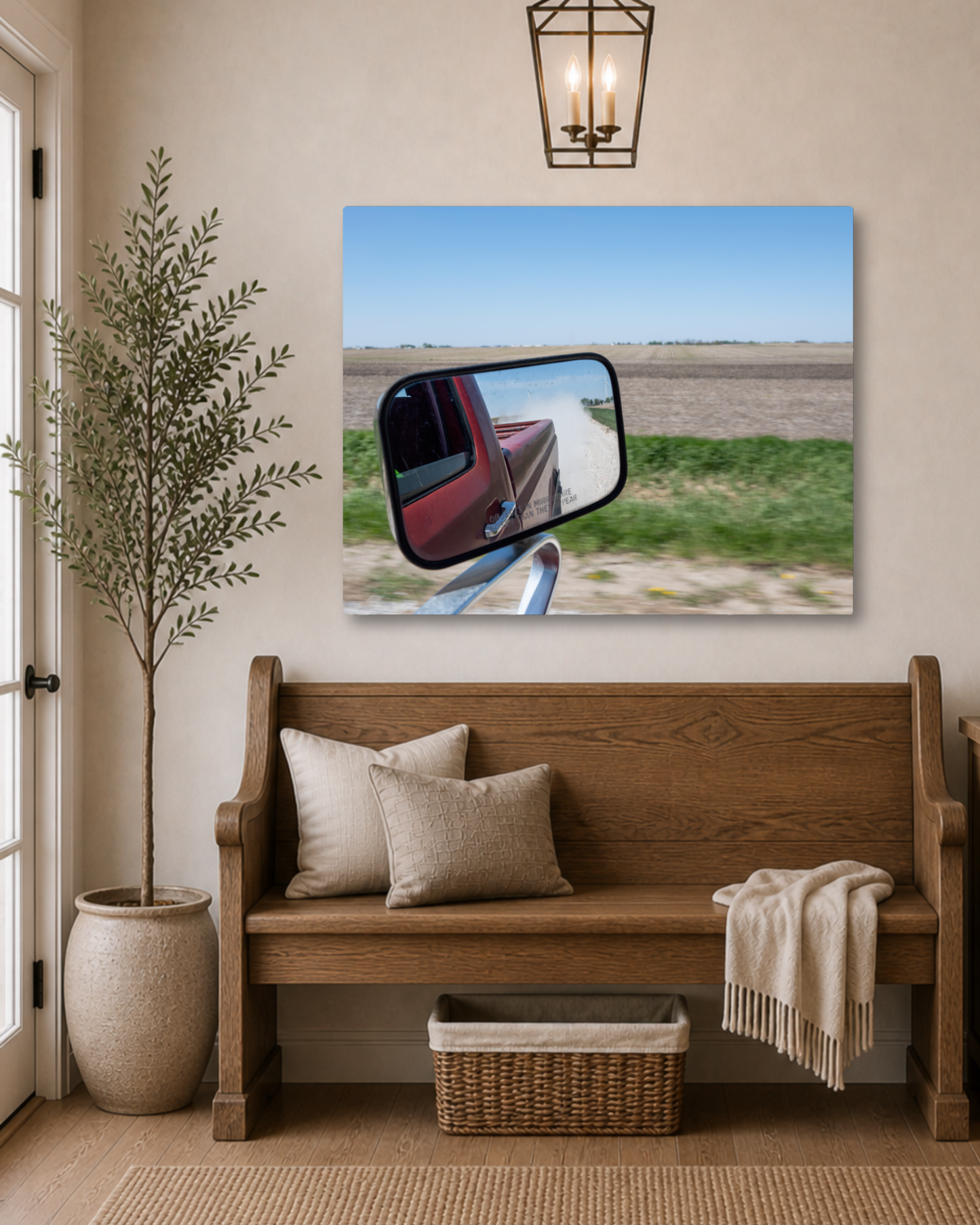 Dust in the Rearview – Rural Gravel Road Canvas Wall Art