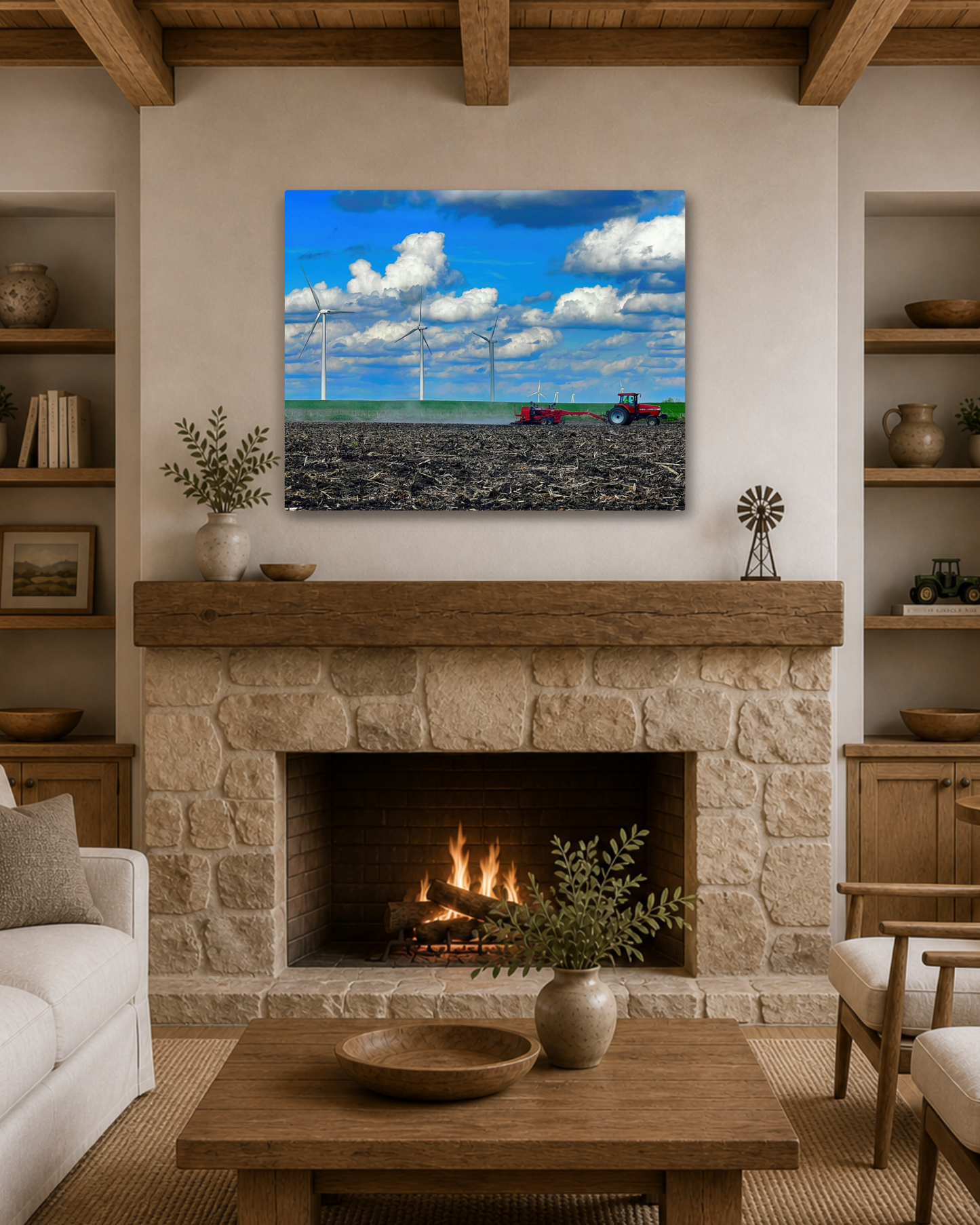 Across the Spring Field – Planting Tractor Canvas Wall Art
