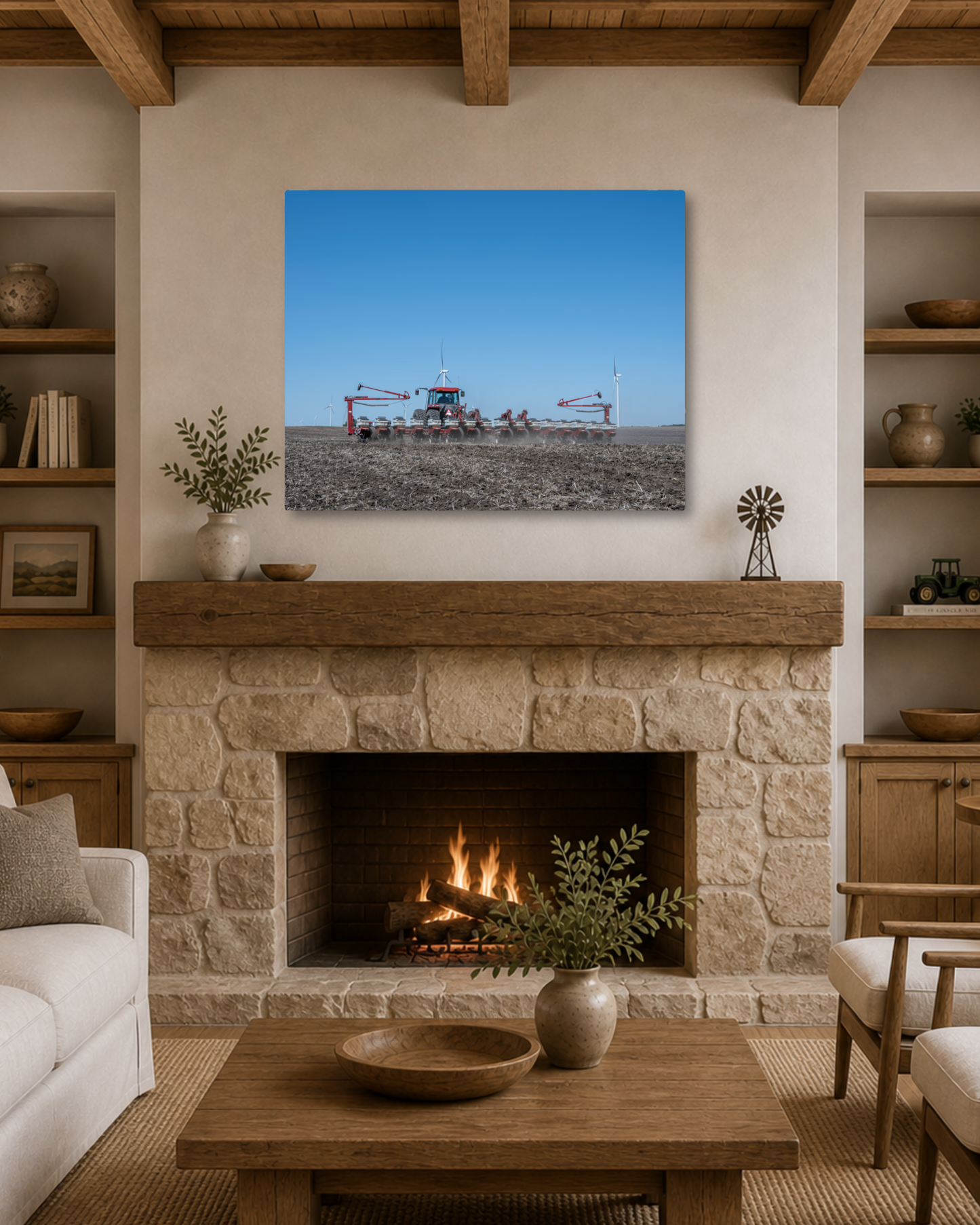 Setting the Season in Motion – Spring Planting Tractor Canvas Wall Art