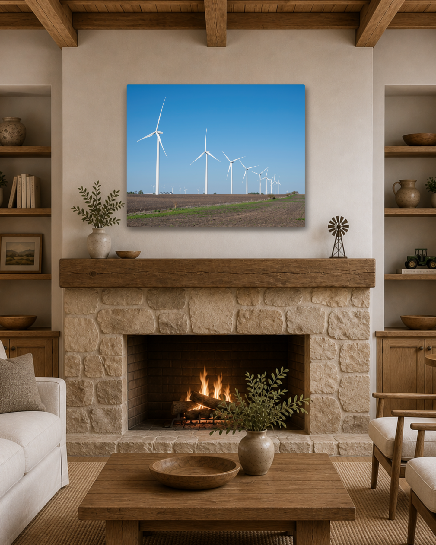 Where the Wind Stands Tall – Iowa Wind Farm Canvas Wall Art