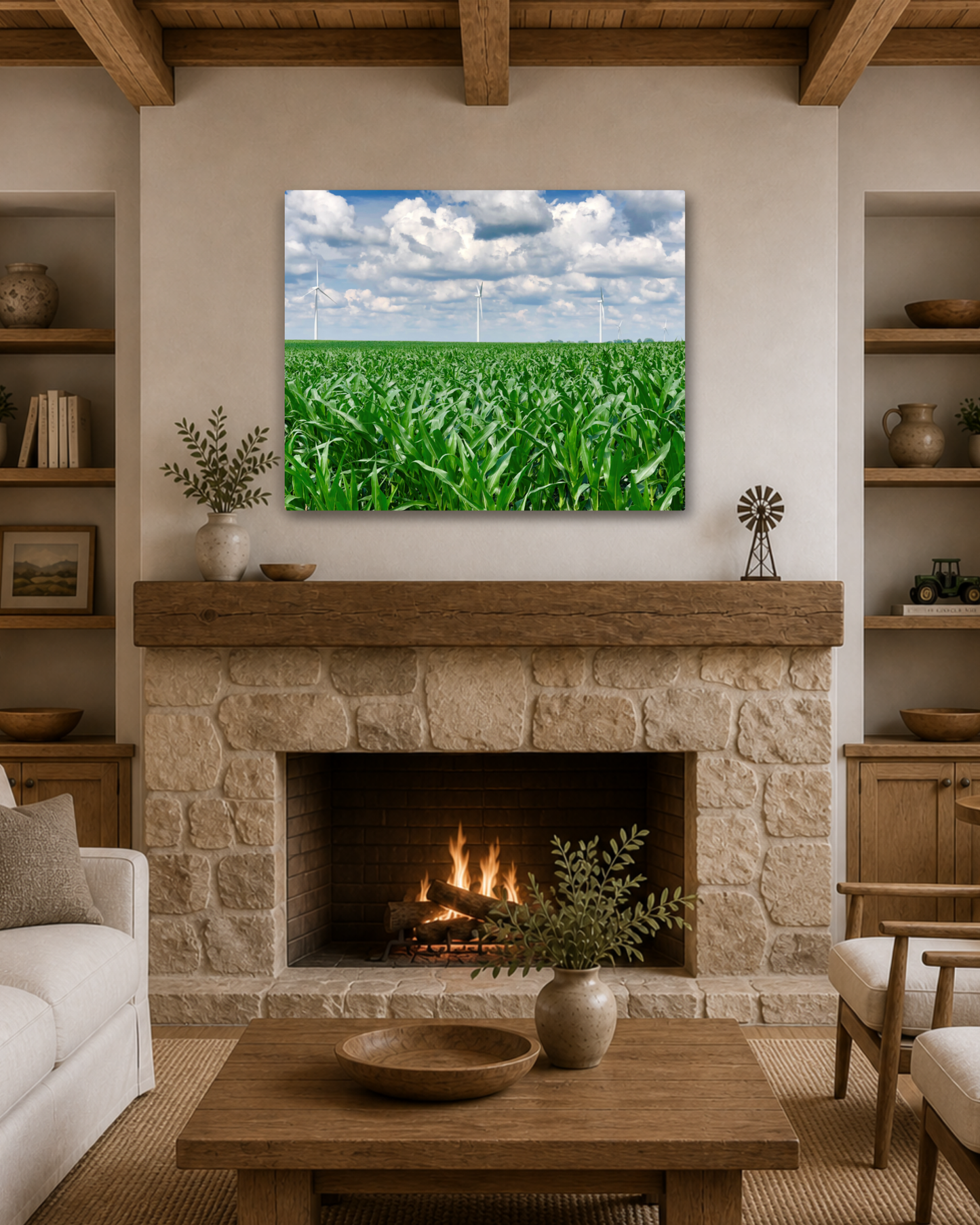 Where the Corn Stands Tall – Iowa Summer Field Canvas Wall Art