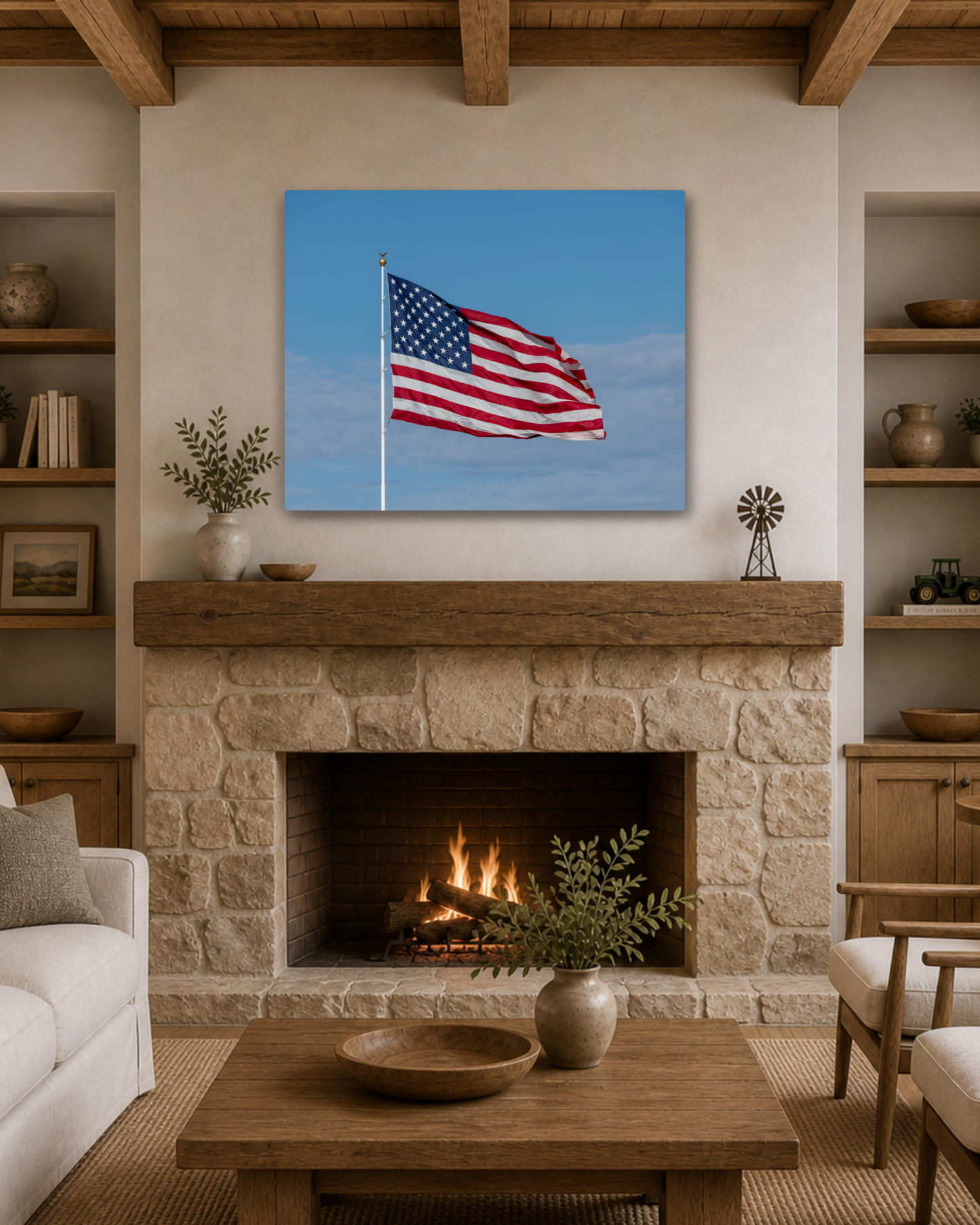Stars and Stripes | American Flag Canvas Wall Art