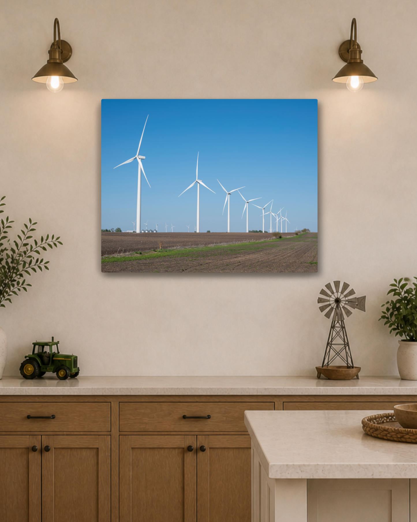 Where the Wind Stands Tall – Iowa Wind Farm Canvas Wall Art