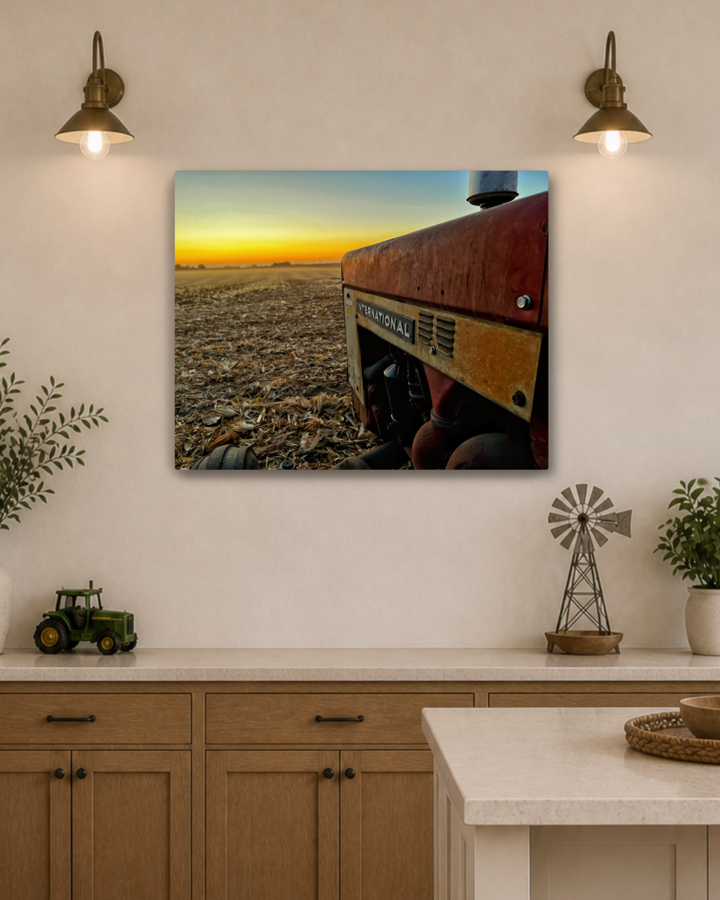 Last Light on the International – Vintage Tractor Canvas Wall Art
