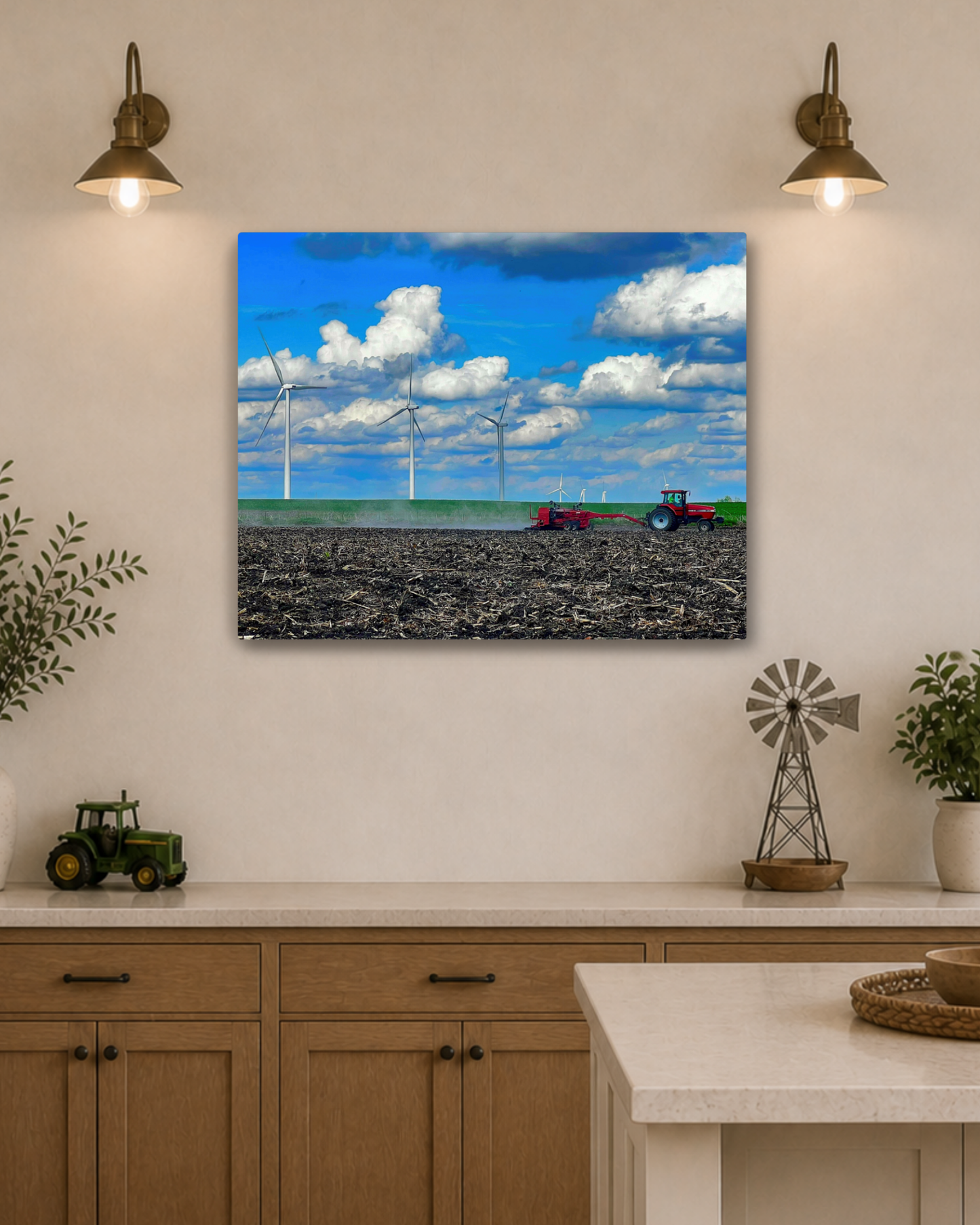Across the Spring Field – Planting Tractor Canvas Wall Art