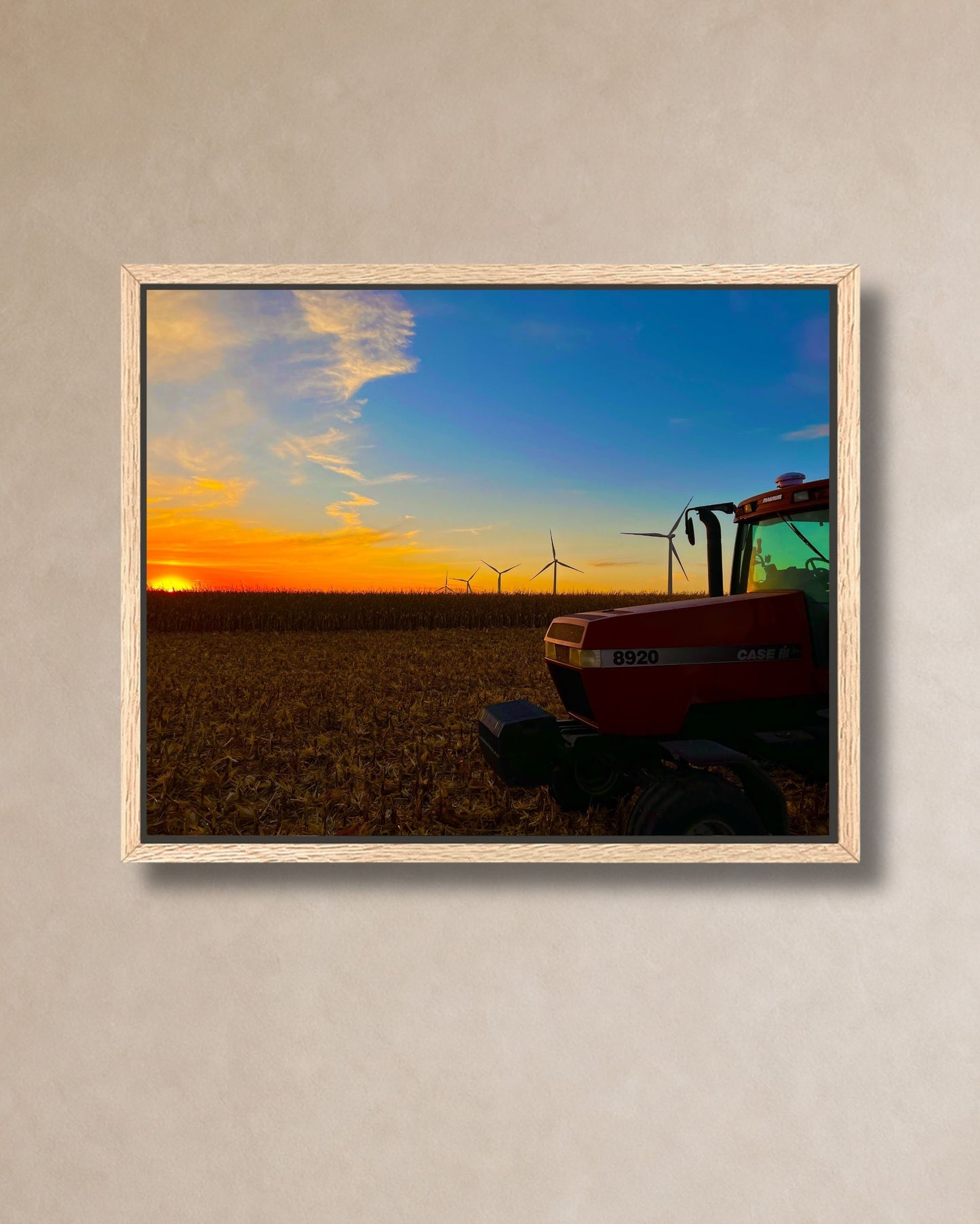 Waiting at the Edge of Sunset – Harvest Tractor Canvas Wall Art
