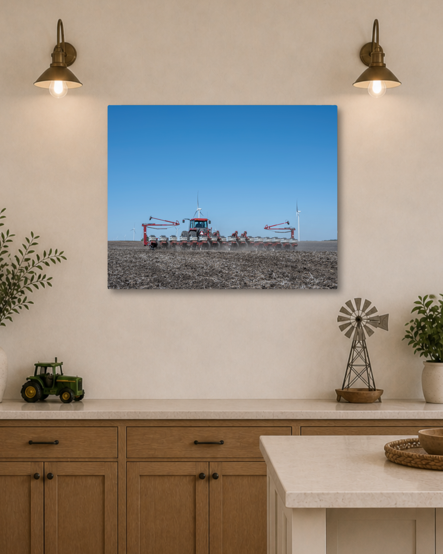 Setting the Season in Motion – Spring Planting Tractor Canvas Wall Art