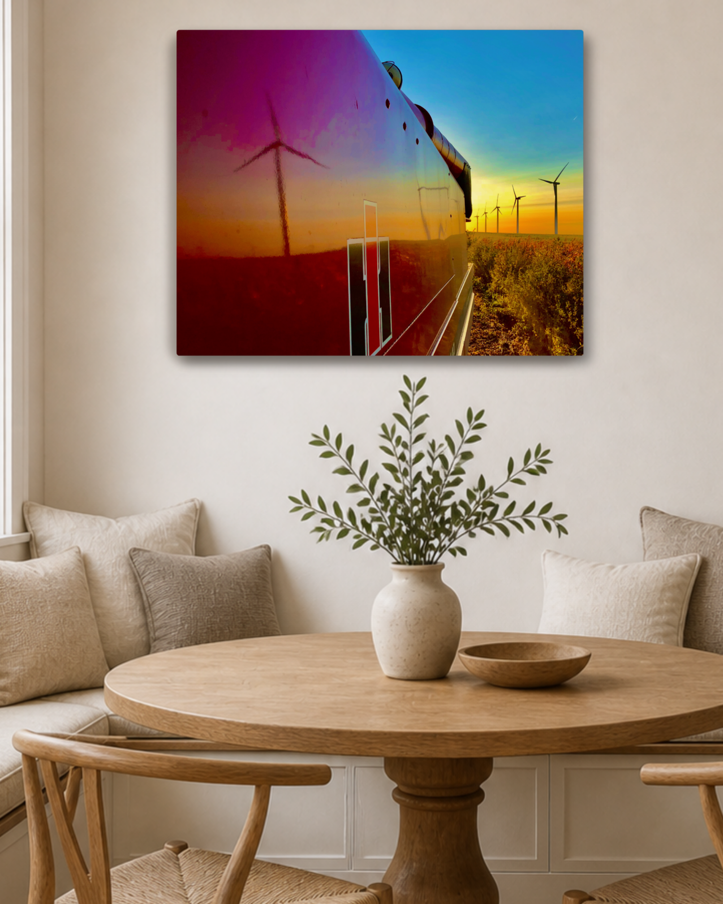 Reflections of a Harvest Evening – Rural Farm Canvas Wall Art