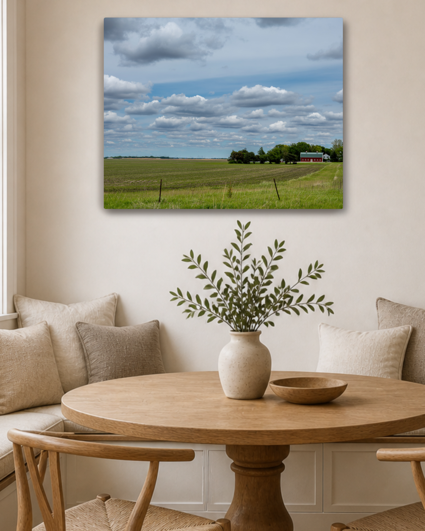 A Place to Call Home| Iowa Barn Landscape Canvas Wall Art