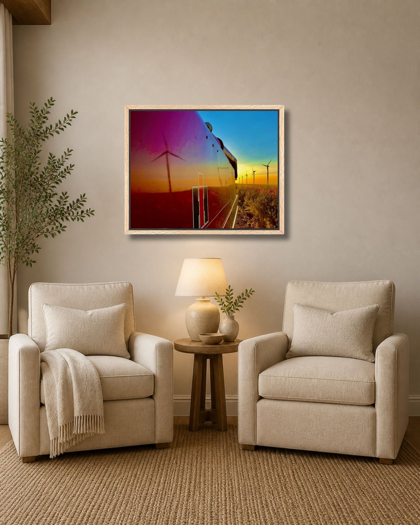 Reflections of a Harvest Evening – Rural Farm Canvas Wall Art