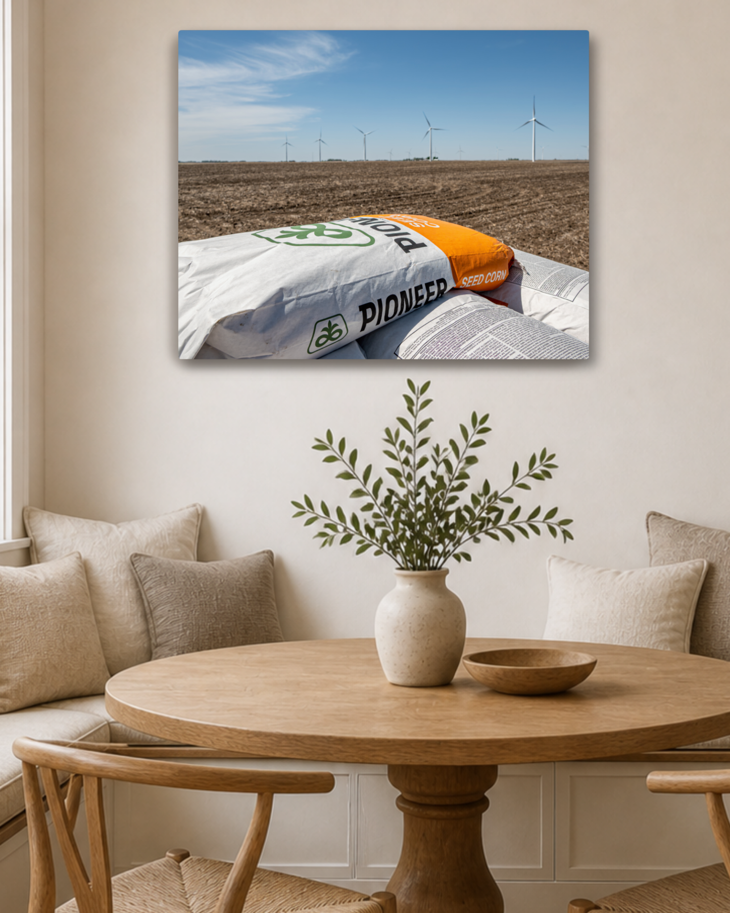 Ready for the Next Season - Seed Corn & Iowa Farm Field Canvas Wall Art