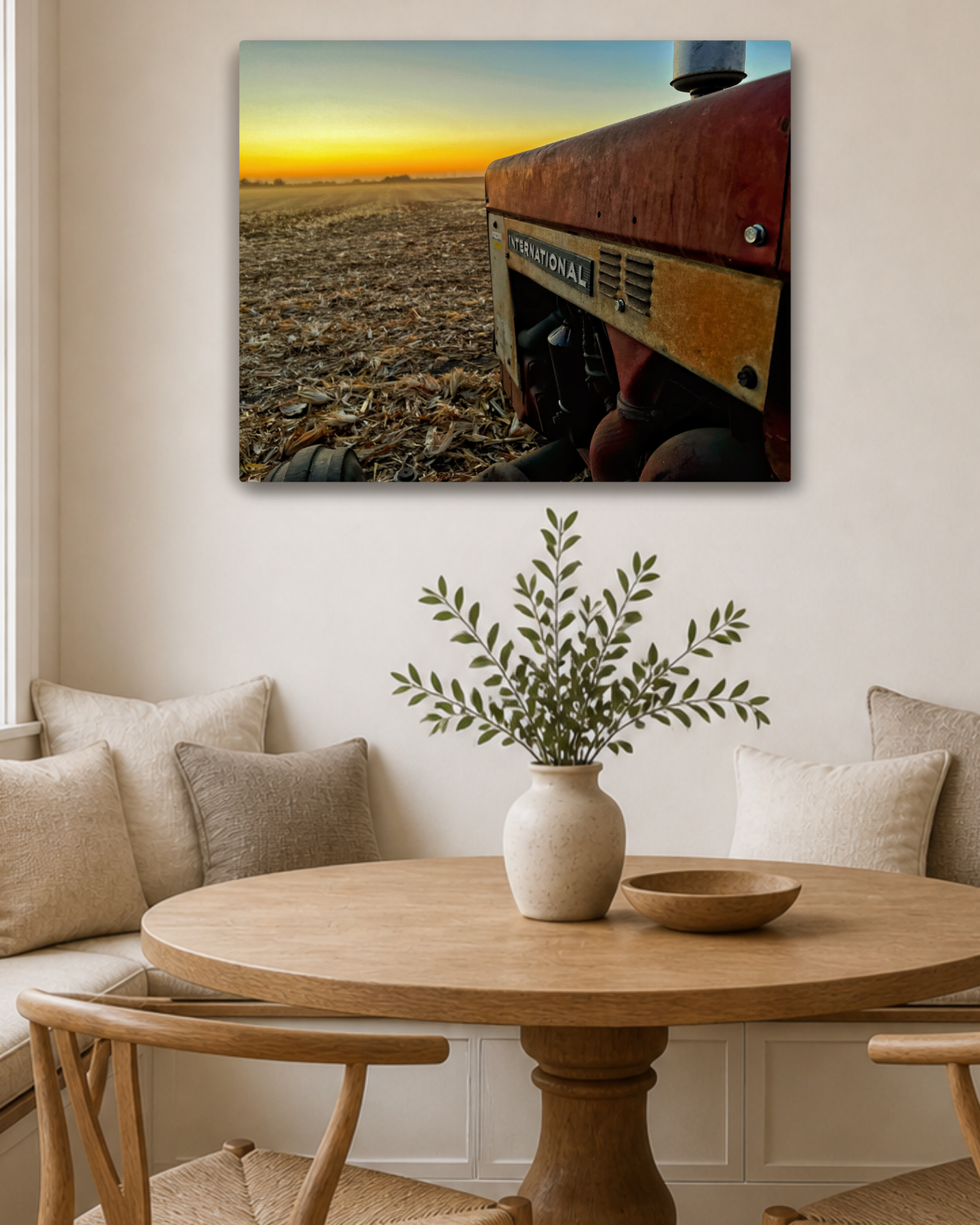 Last Light on the International – Vintage Tractor Canvas Wall Art