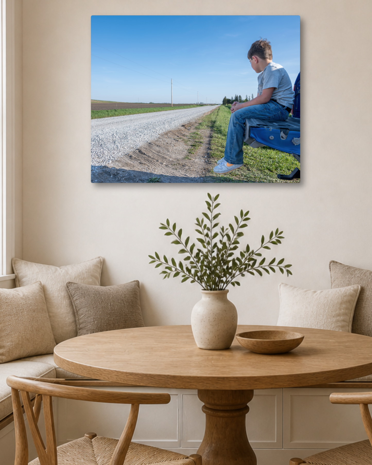 Future Farmer Dreams of the Road Ahead – Farm Kid Canvas Wall Art