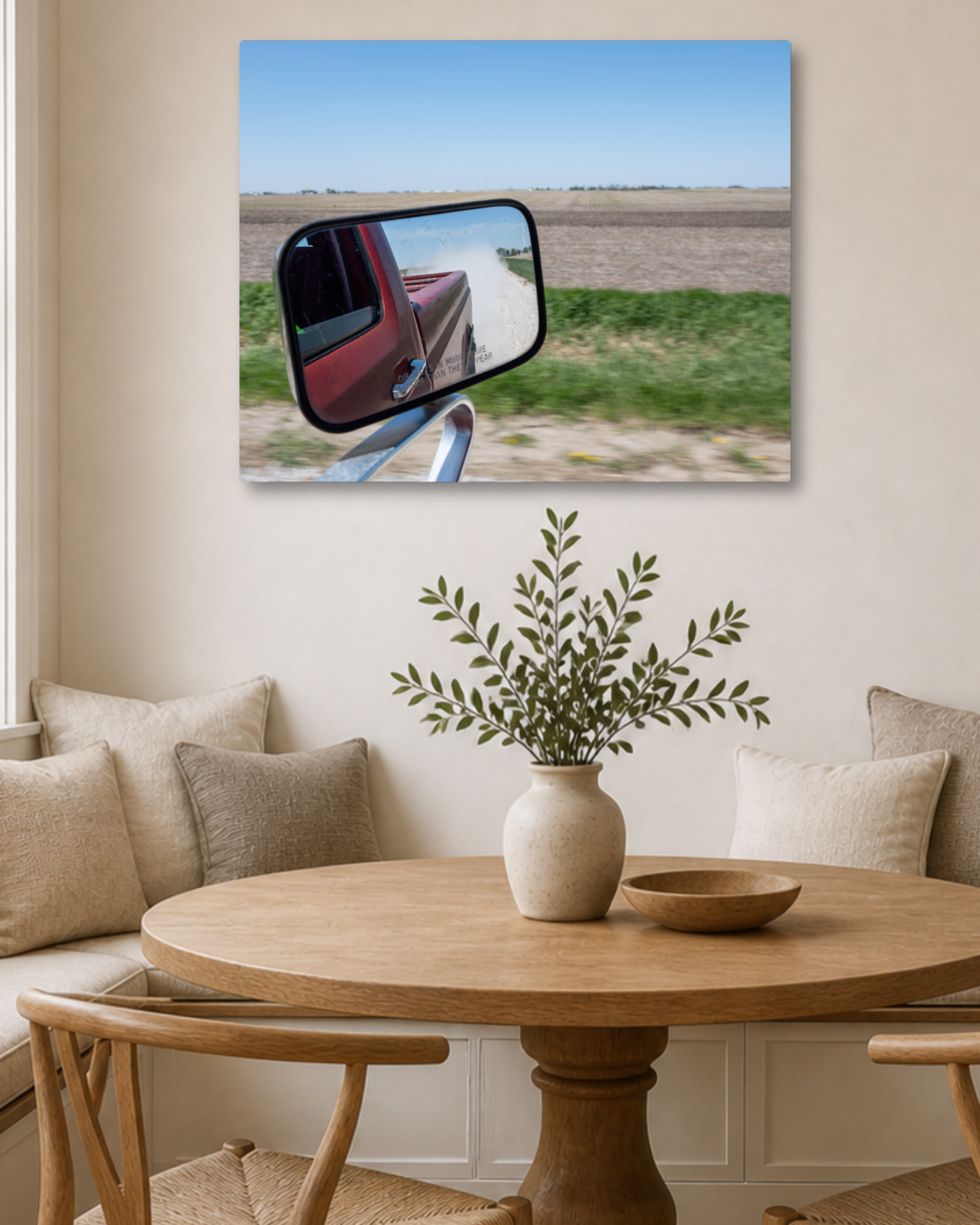 Dust in the Rearview – Rural Gravel Road Canvas Wall Art