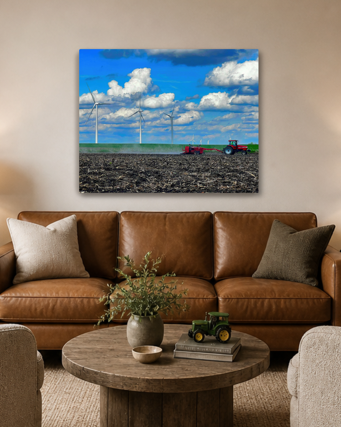 Across the Spring Field – Planting Tractor Canvas Wall Art