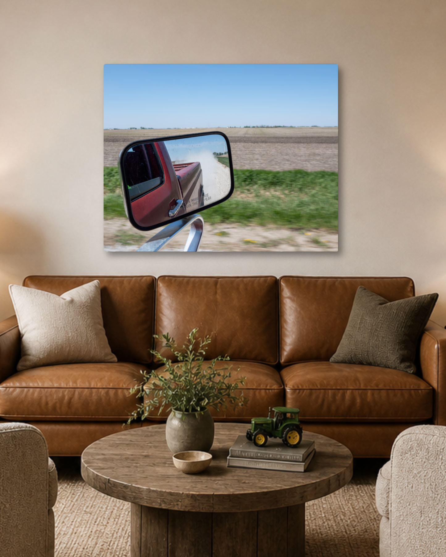 Dust in the Rearview – Rural Gravel Road Canvas Wall Art