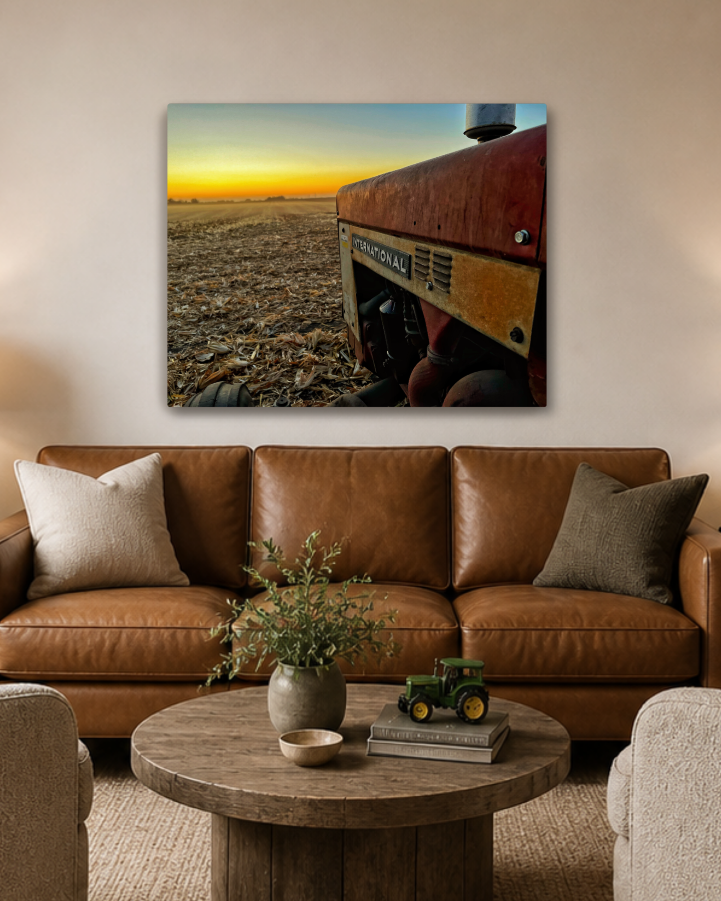 Last Light on the International – Vintage Tractor Canvas Wall Art