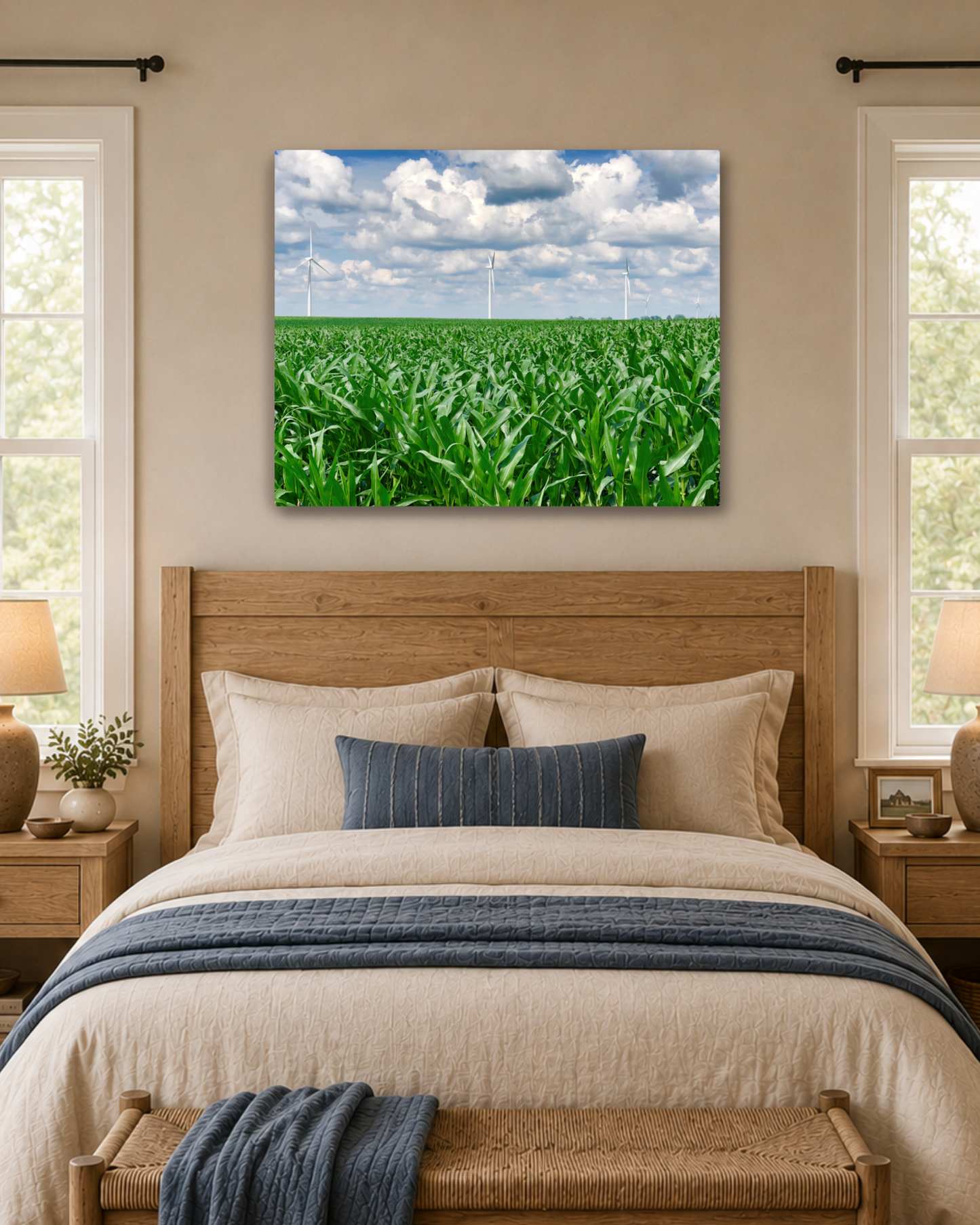 Where the Corn Stands Tall – Iowa Summer Field Canvas Wall Art