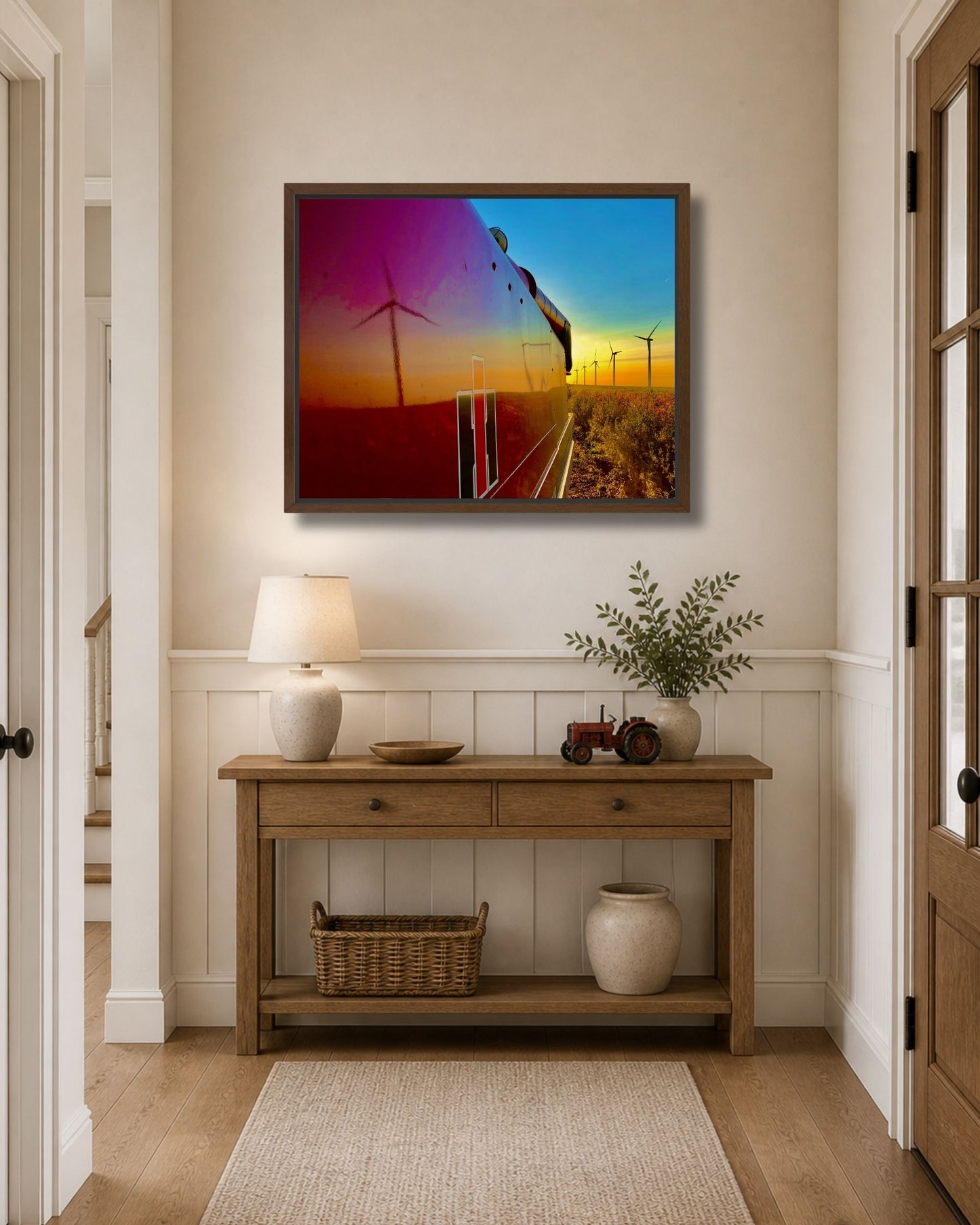 Reflections of a Harvest Evening – Rural Farm Canvas Wall Art