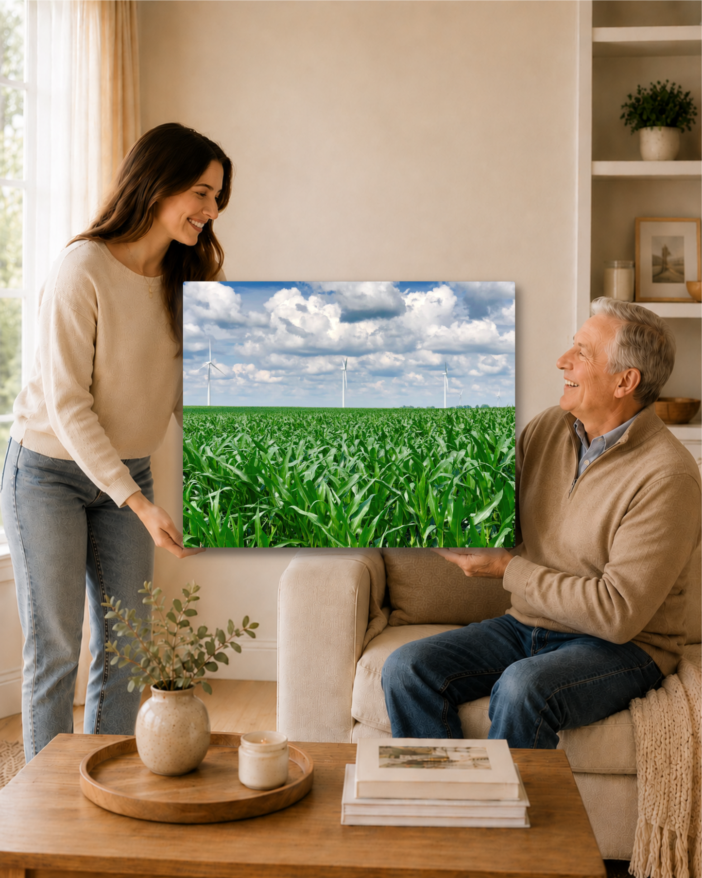 Where the Corn Stands Tall – Iowa Summer Field Canvas Wall Art