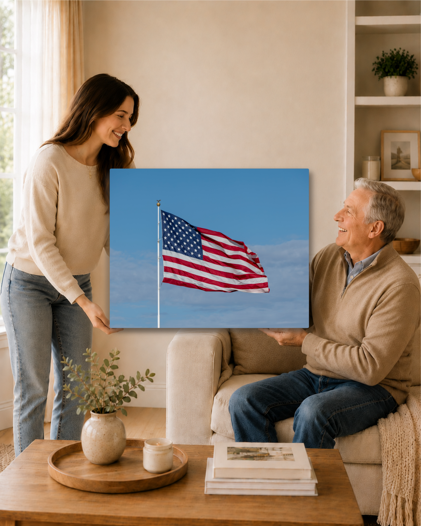 Stars and Stripes | American Flag Canvas Wall Art