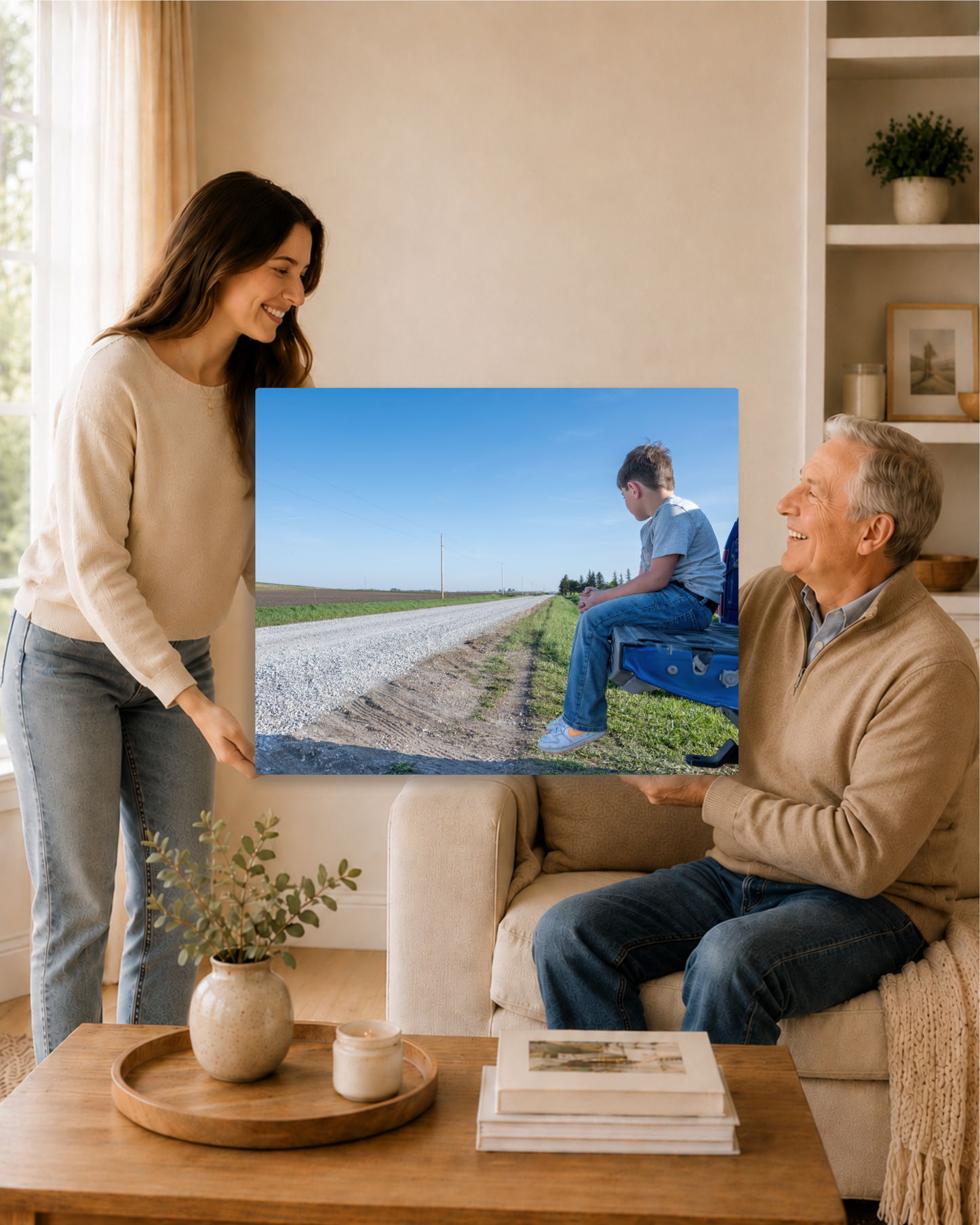 Future Farmer Dreams of the Road Ahead – Farm Kid Canvas Wall Art
