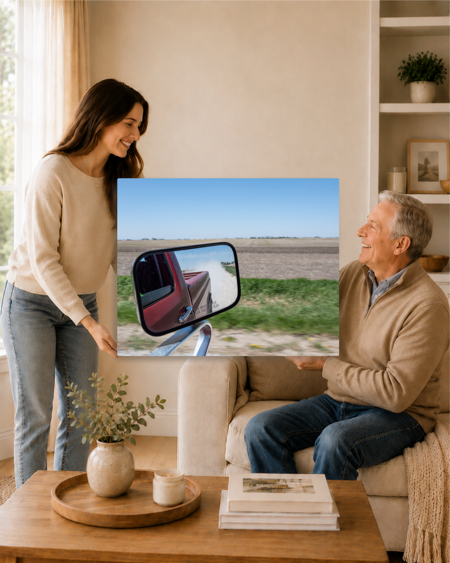Dust in the Rearview – Rural Gravel Road Canvas Wall Art