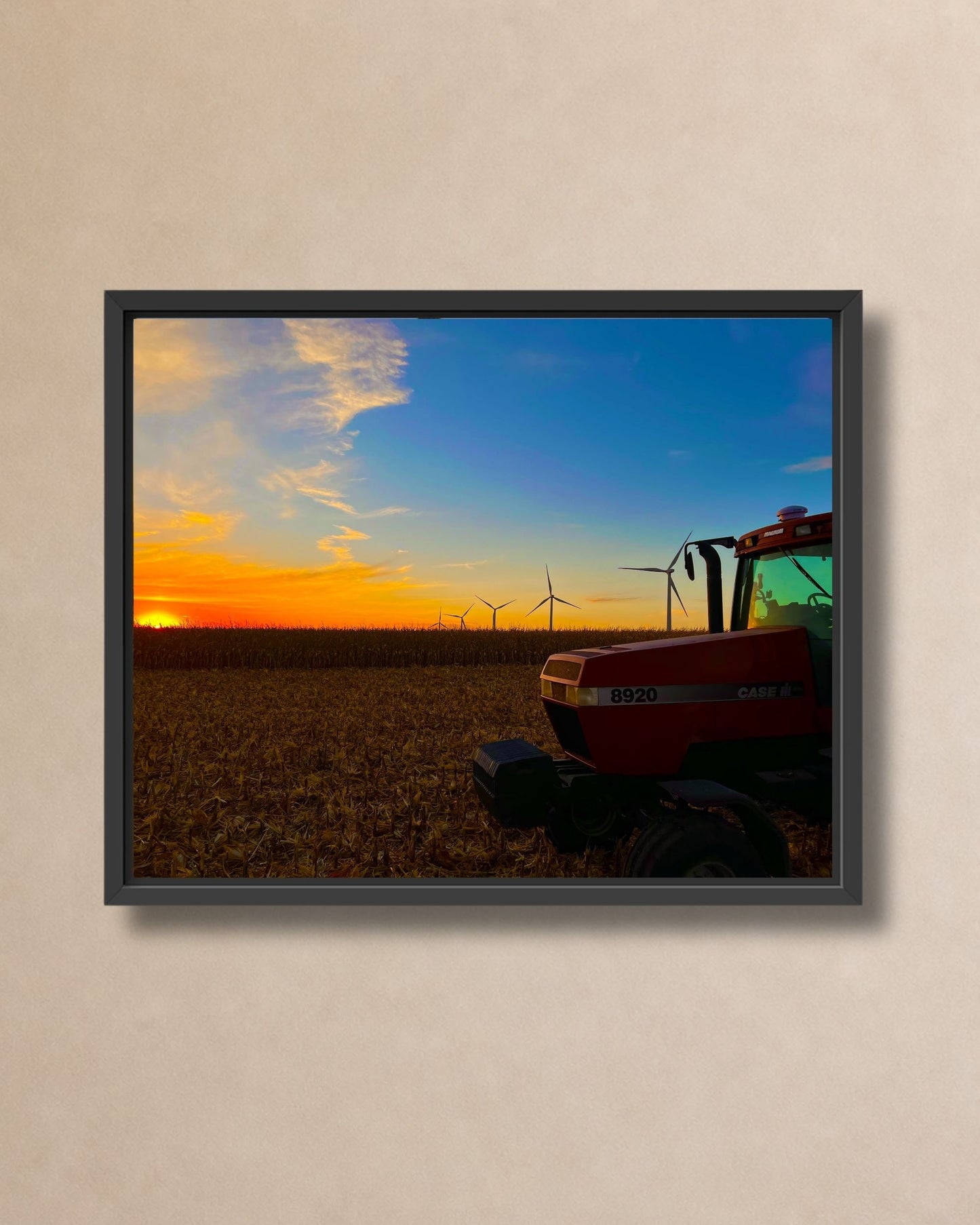 Waiting at the Edge of Sunset – Harvest Tractor Canvas Wall Art