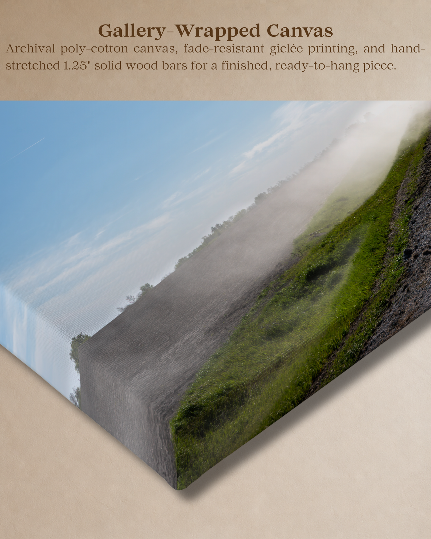 Chasing Dust - Iowa Gravel Road Farm Photography Canvas Wall Art