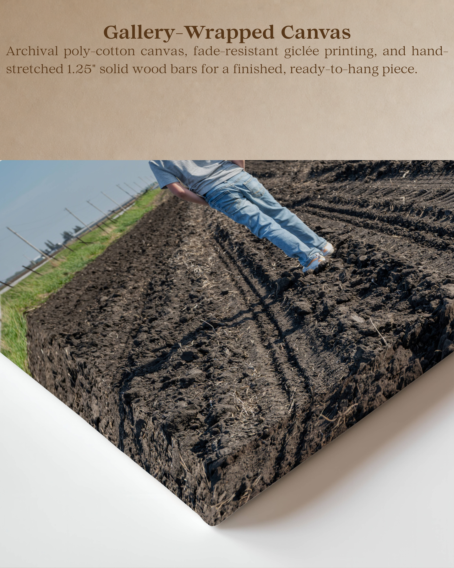 Small Steps Toward Home – Farm Kid Canvas Wall Art