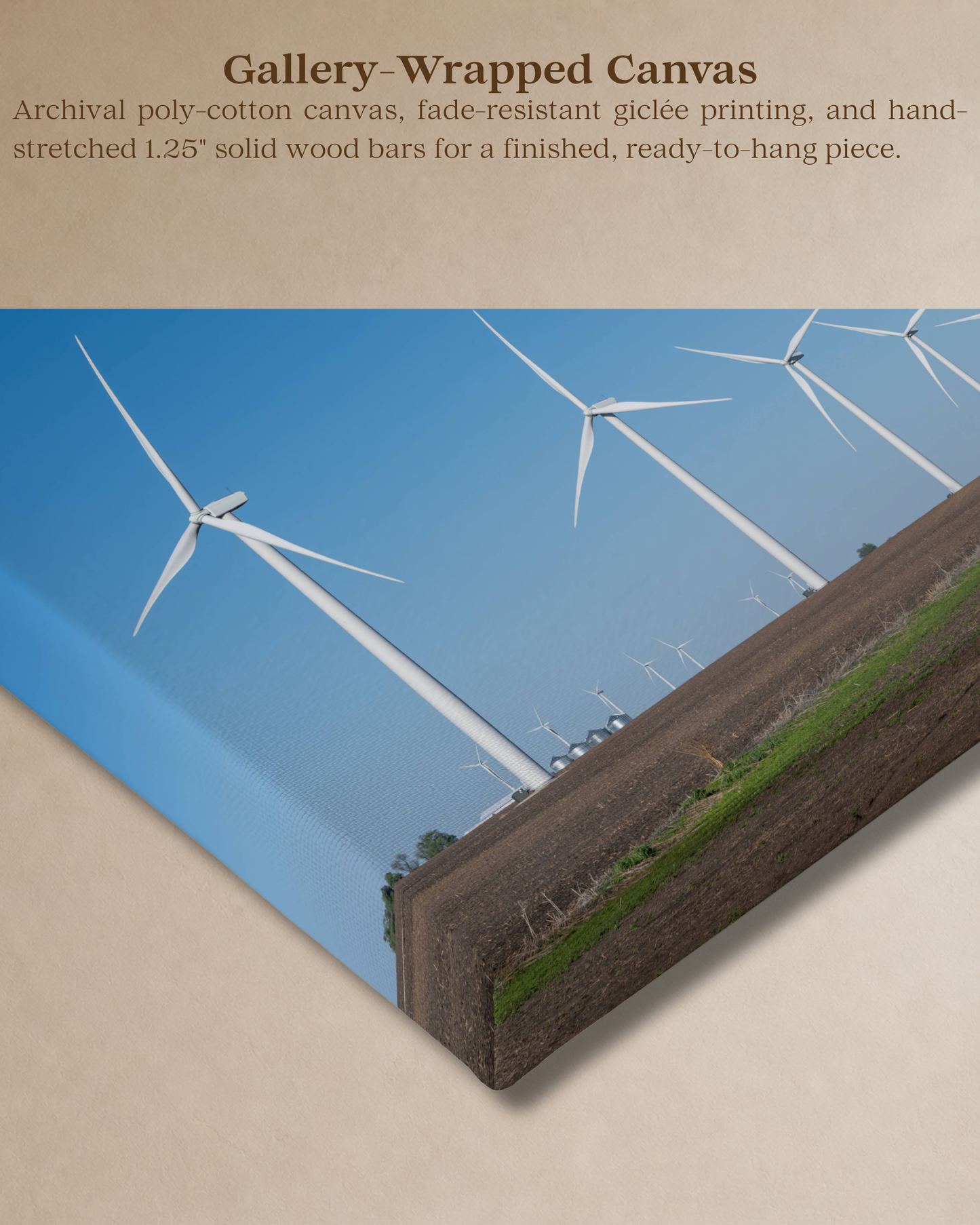 Where the Wind Stands Tall – Iowa Wind Farm Canvas Wall Art