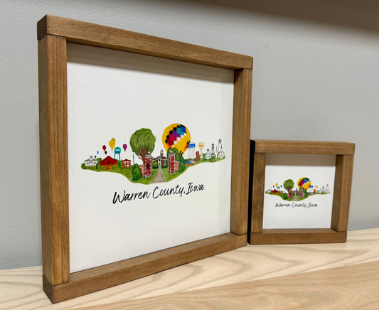 Warren County, Iowa Landmarks Art | Prints & Wood Art