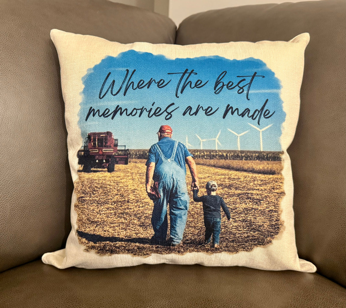 Where the Best Memories Are Made Farm Throw Pillow Cover