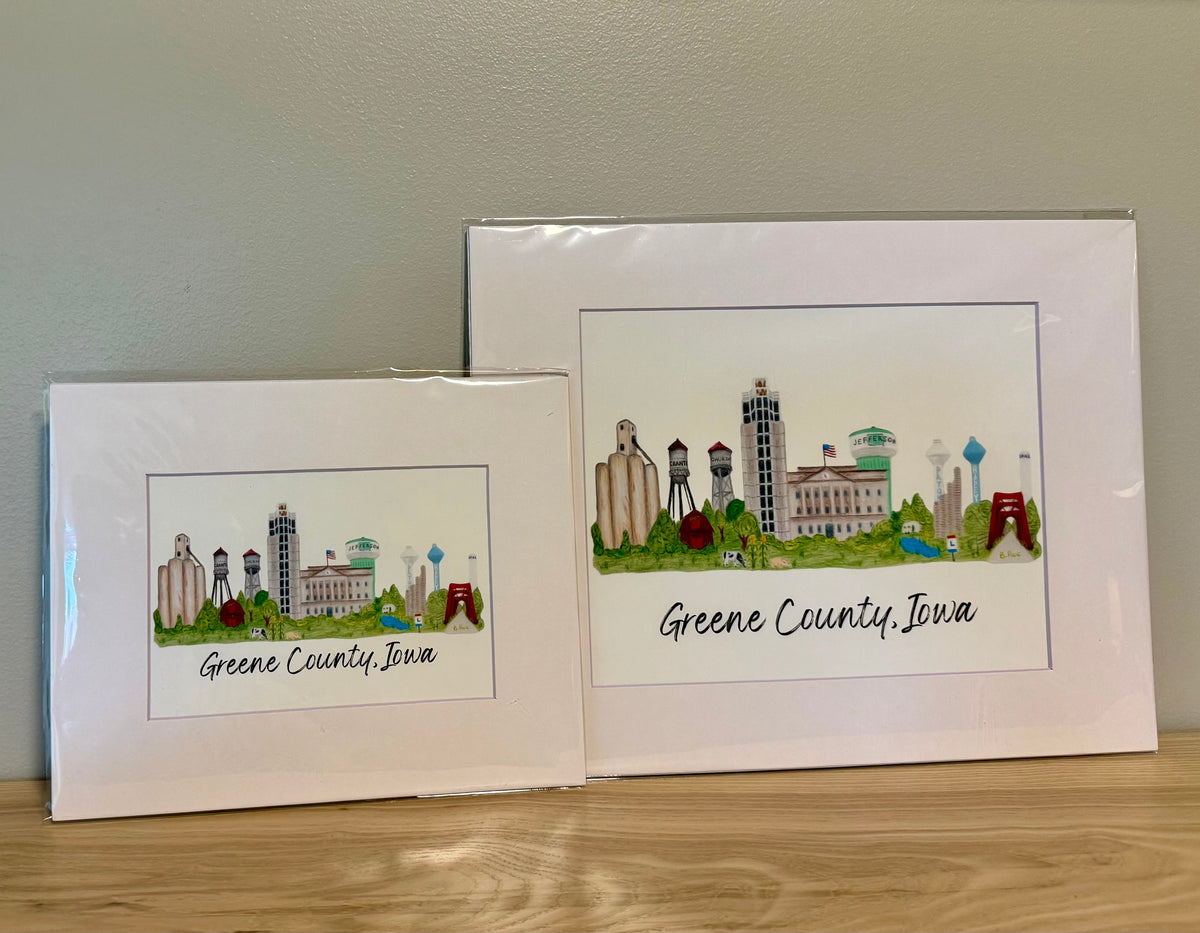 Greene County, Iowa Landmarks Art | Prints & Wood Art