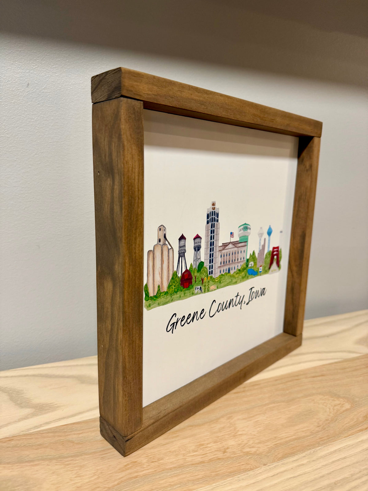 Greene County, Iowa Landmarks Art | Prints & Wood Art