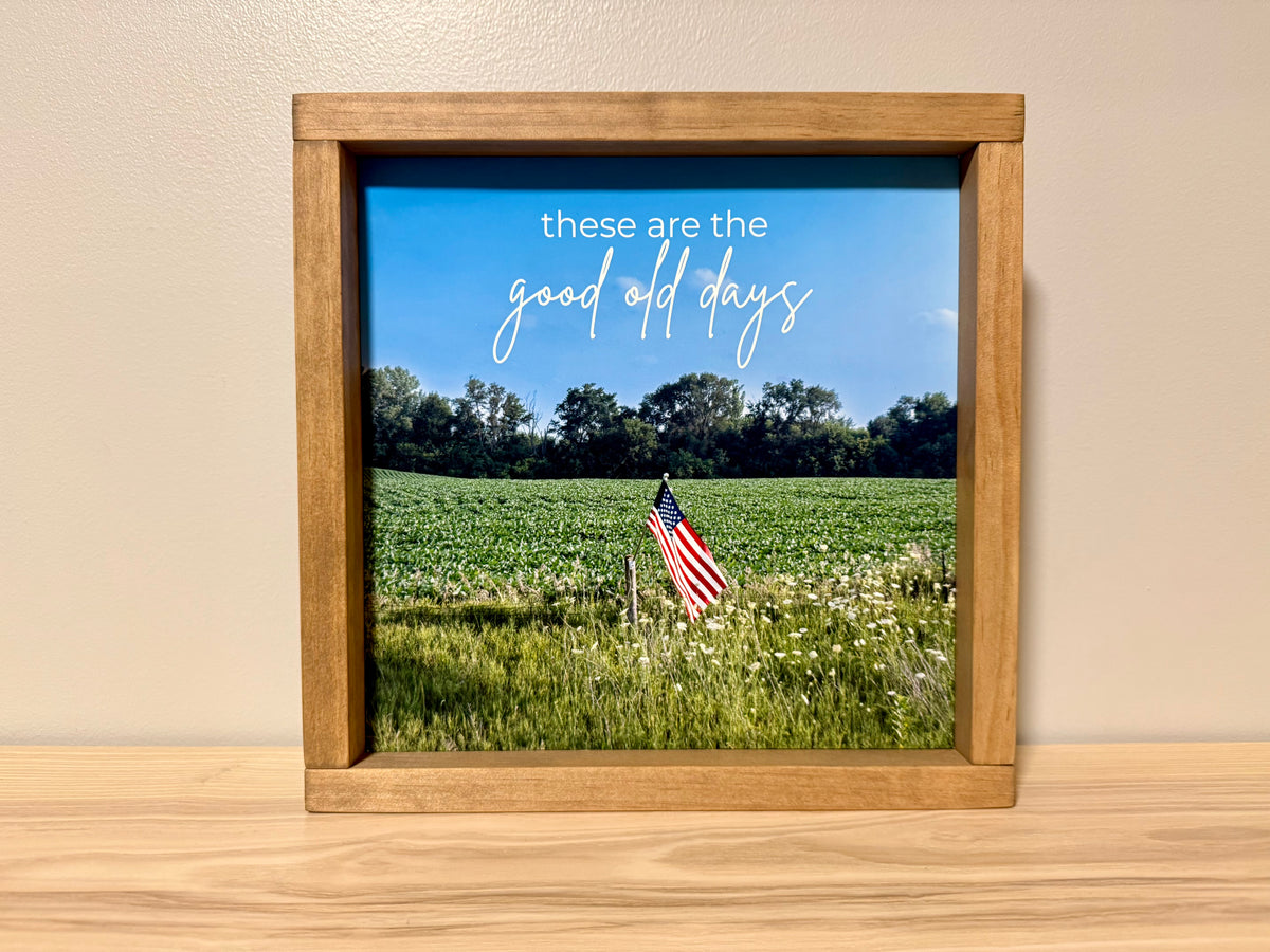 These Are the Good Old Days | Handcrafted Solid Wood Art