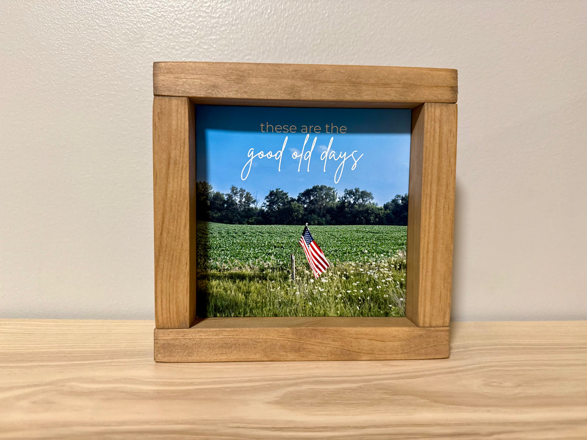 These Are the Good Old Days | Handcrafted Solid Wood Art